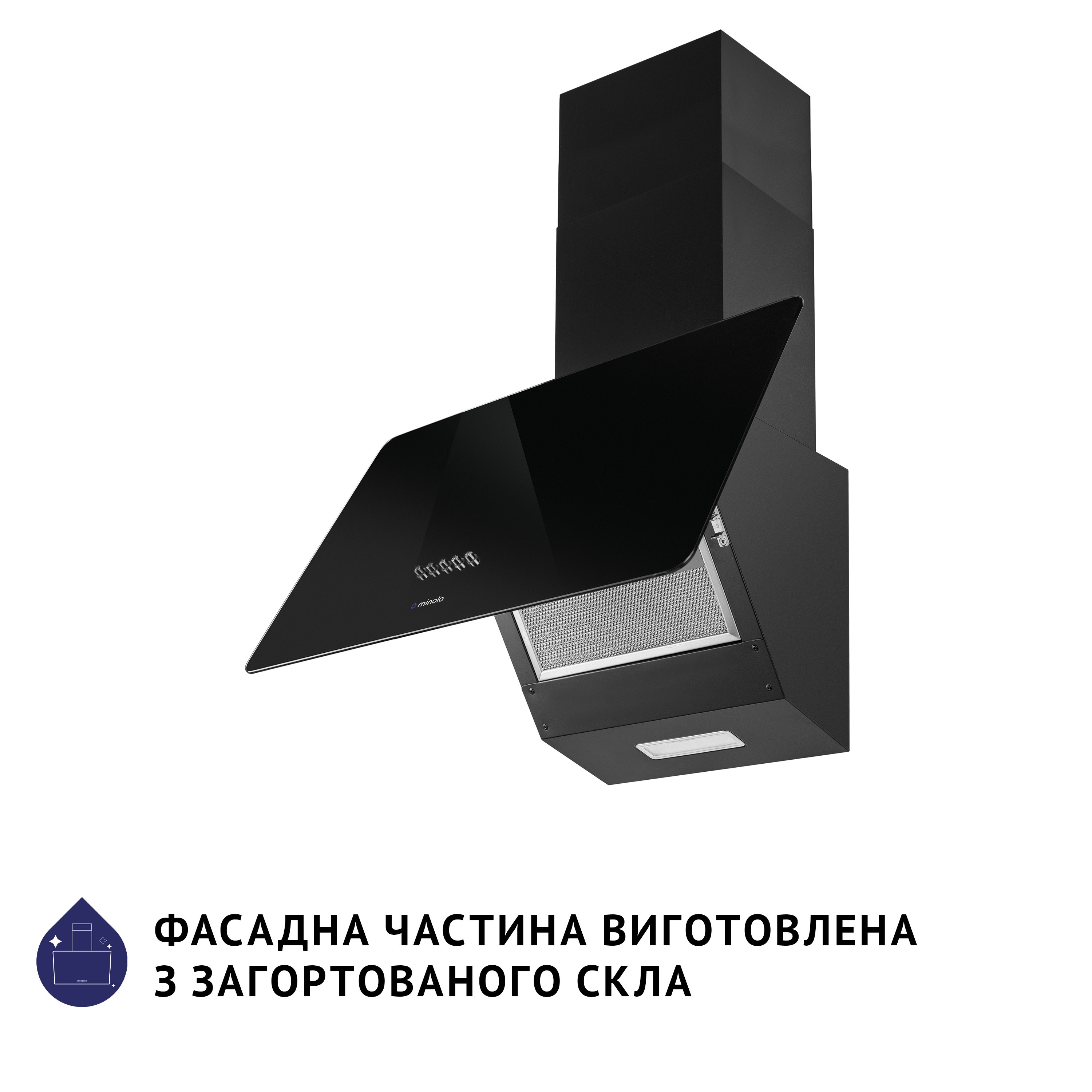Вытяжка декоративная наклонная Minola HDN 5224 BL 700 LED - зображення 4
