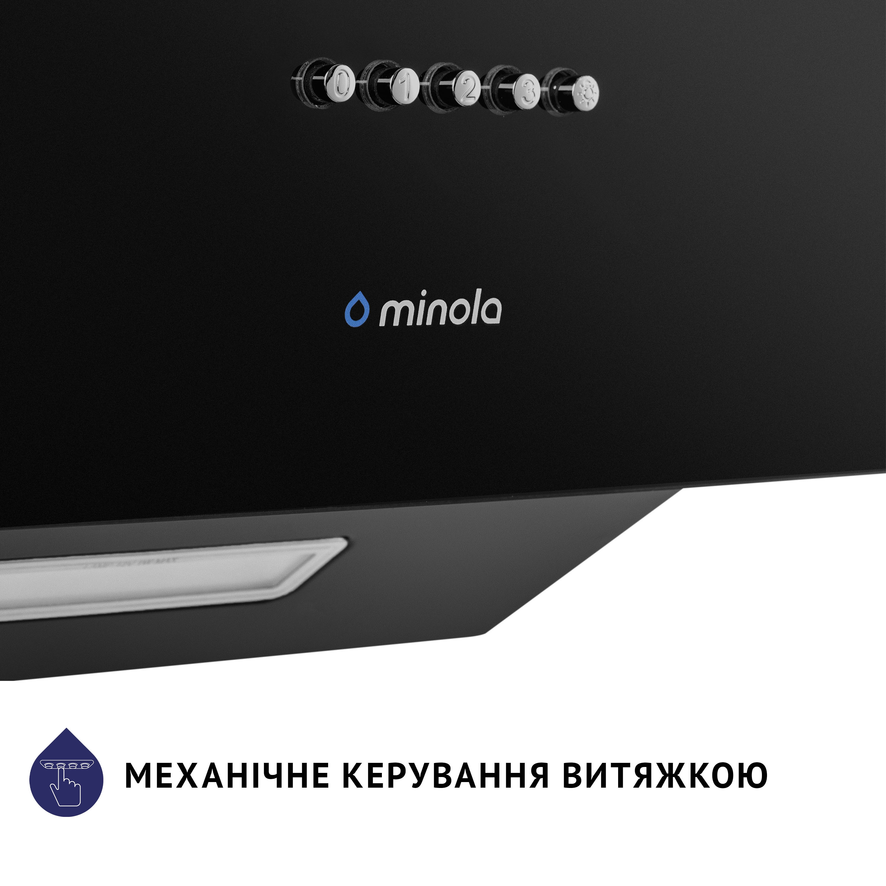 Вытяжка декоративная наклонная Minola HDN 5224 BL 700 LED - зображення 9