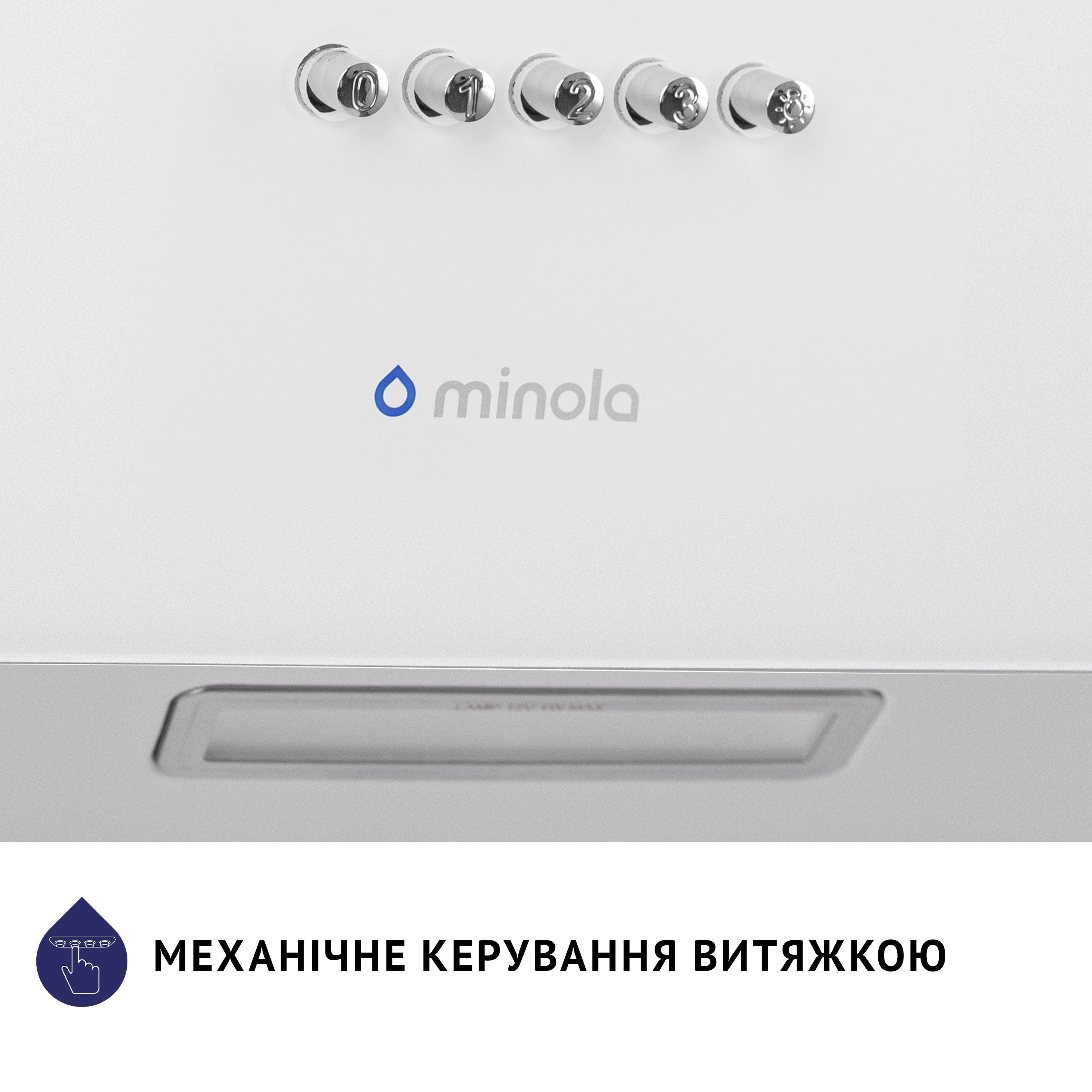 Вытяжка декоративная наклонная Minola HDN 5224 WH 700 LED - зображення 9