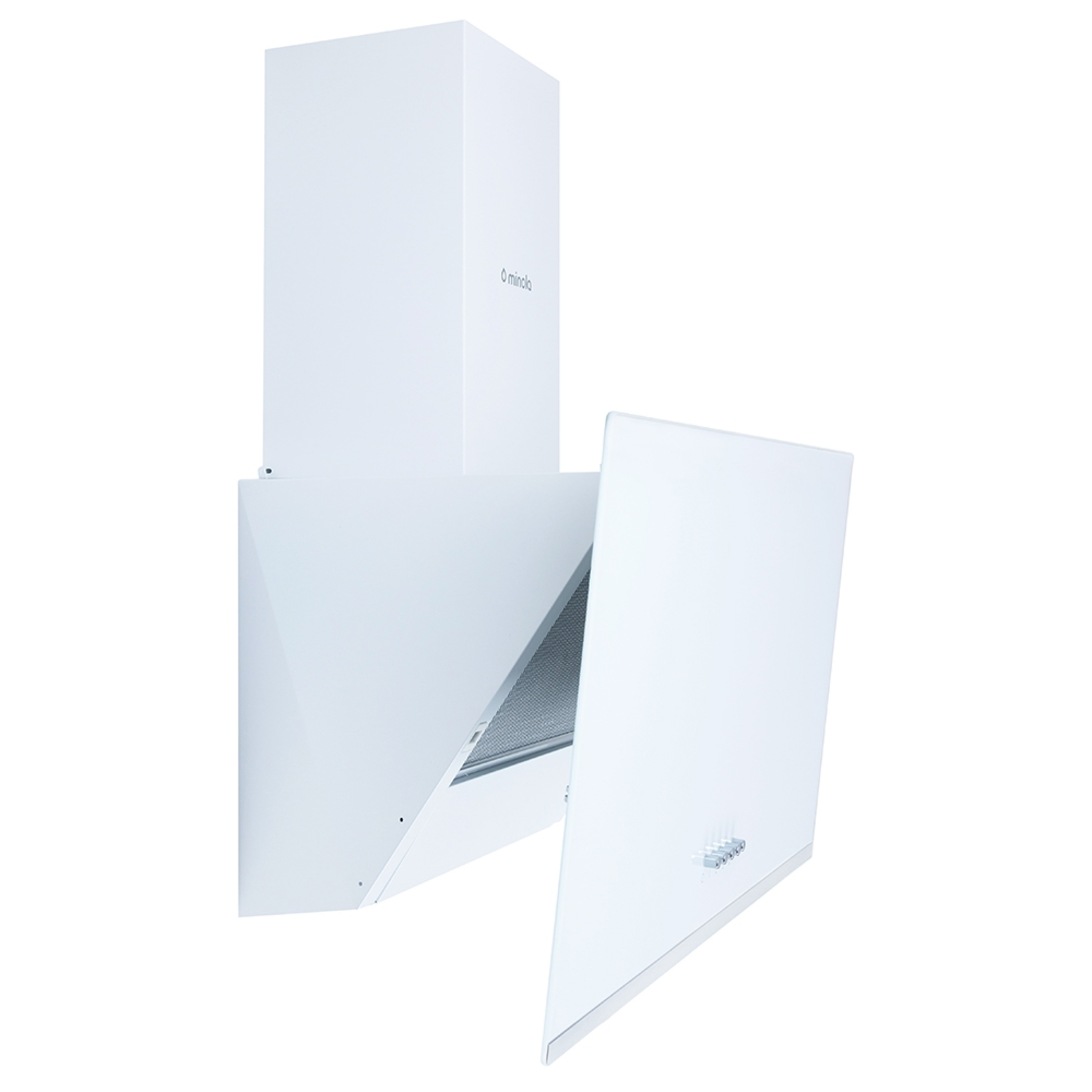 Вытяжка декоративная наклонная Minola HDN 5232 WH/INOX 700 LED - зображення 3