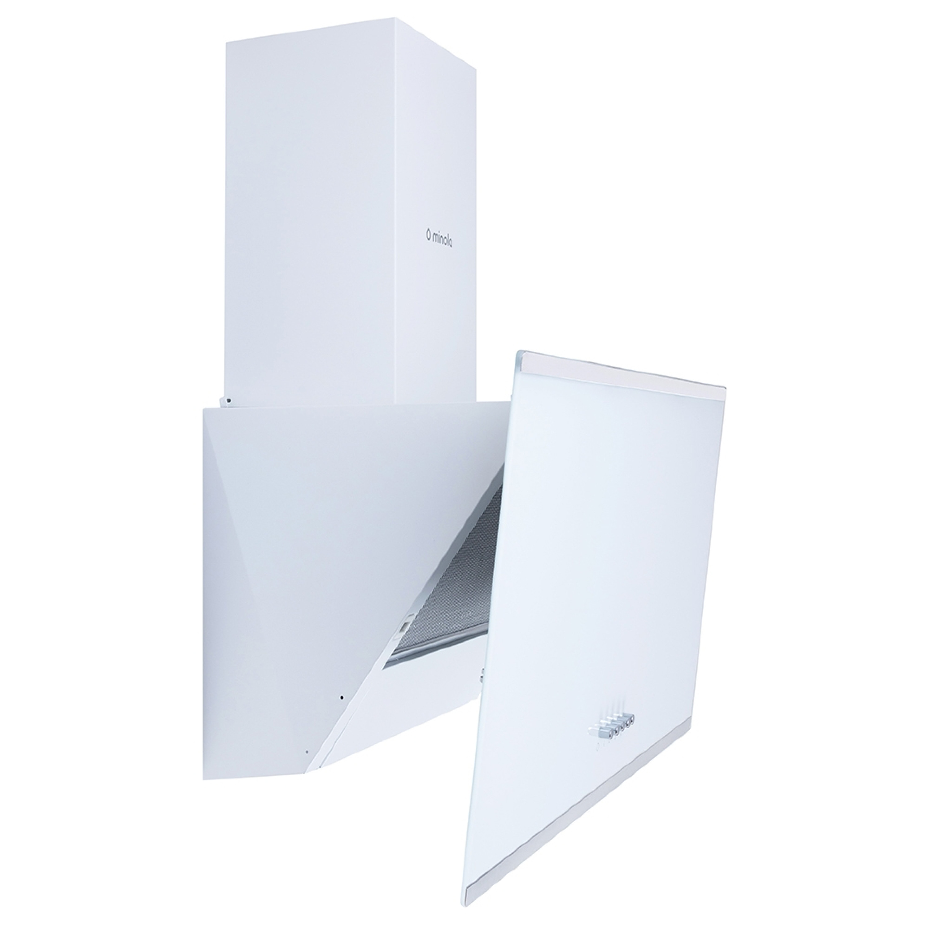 Витяжка декоративна похила Minola HDN 6202 WH/INOX 700 LED - зображення 3