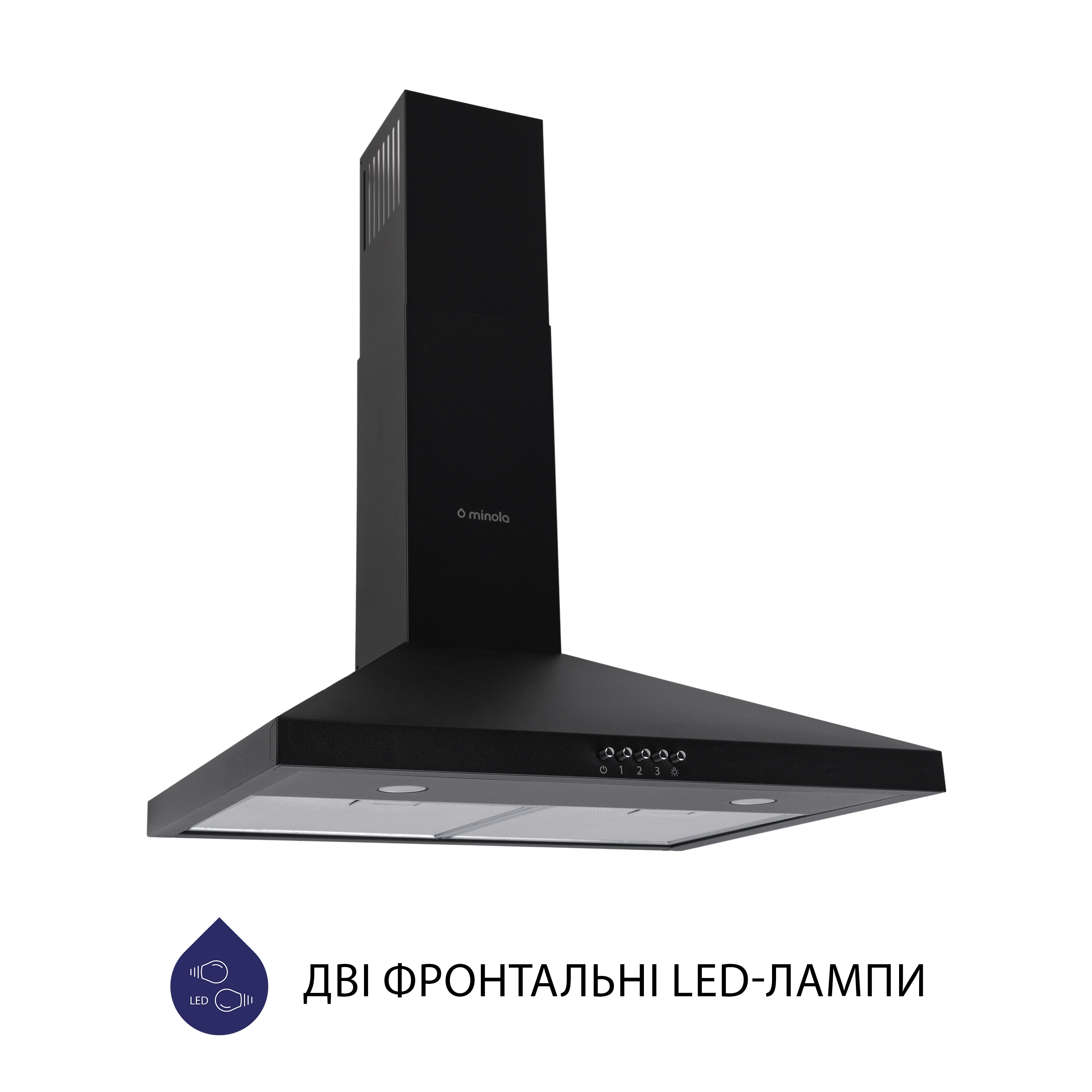 Витяжка купольна Minola HK 6412 BL 850 LED - зображення 2