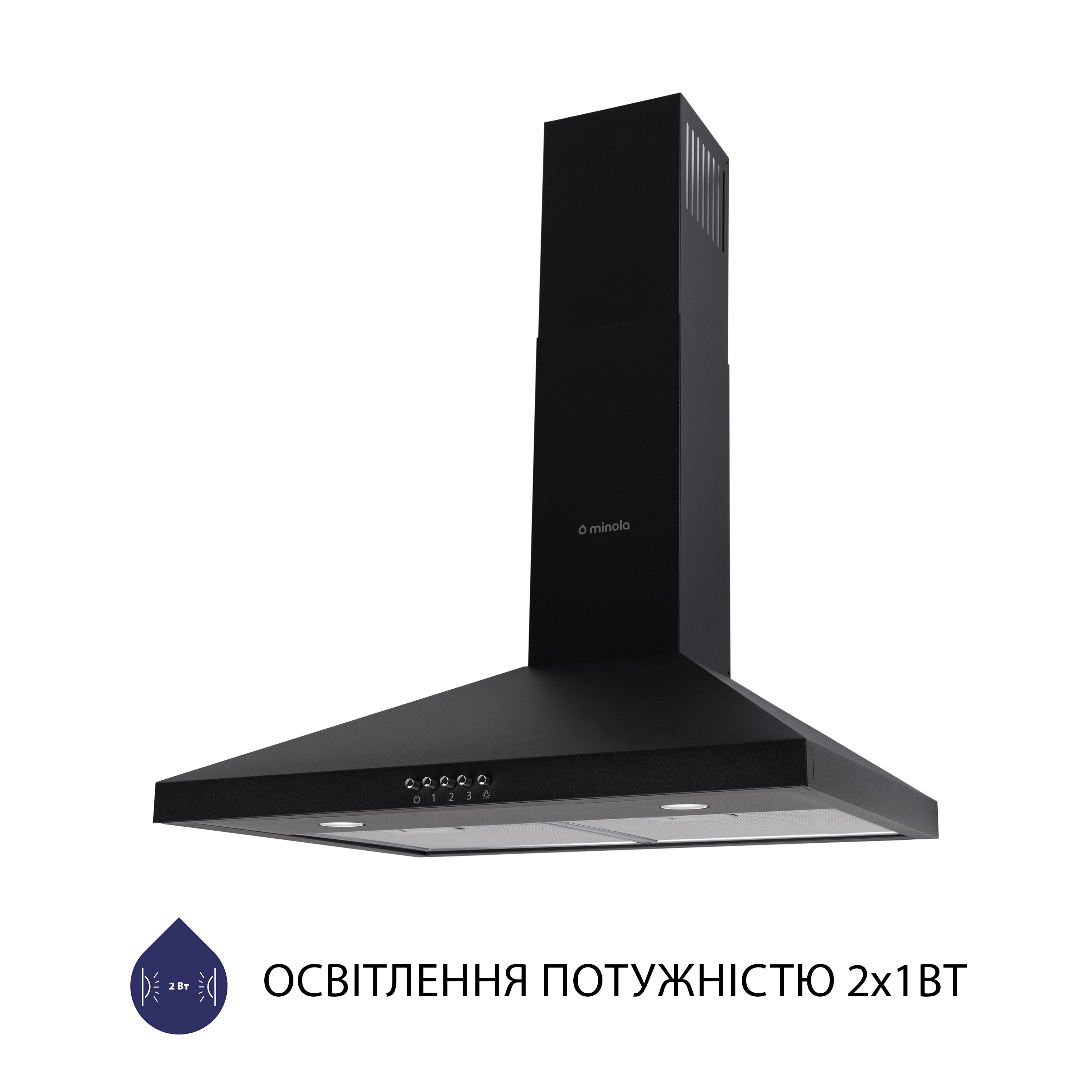 Витяжка купольна Minola HK 6412 BL 850 LED - зображення 3