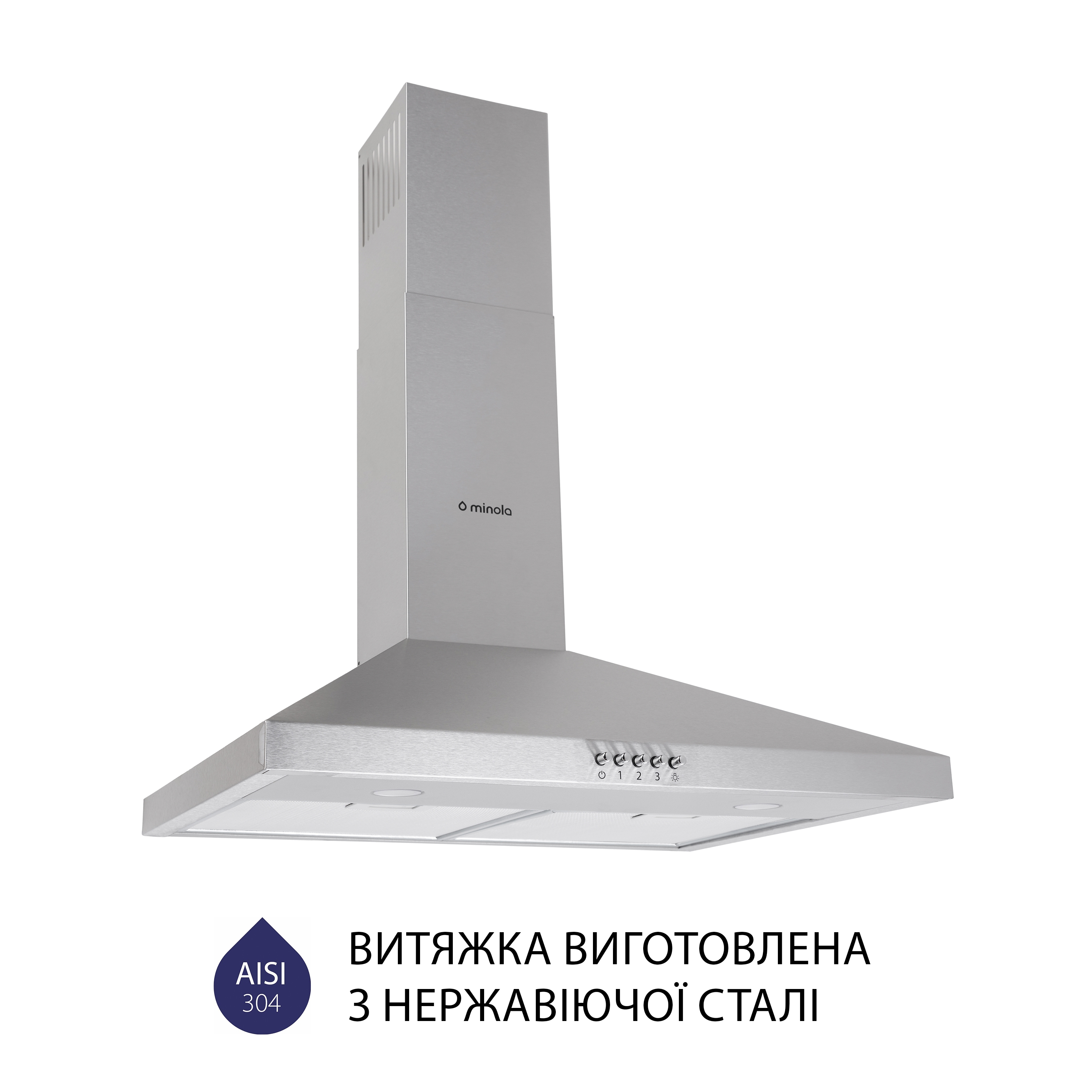 Витяжка купольна Minola HK 6412 I 850 LED - зображення 2