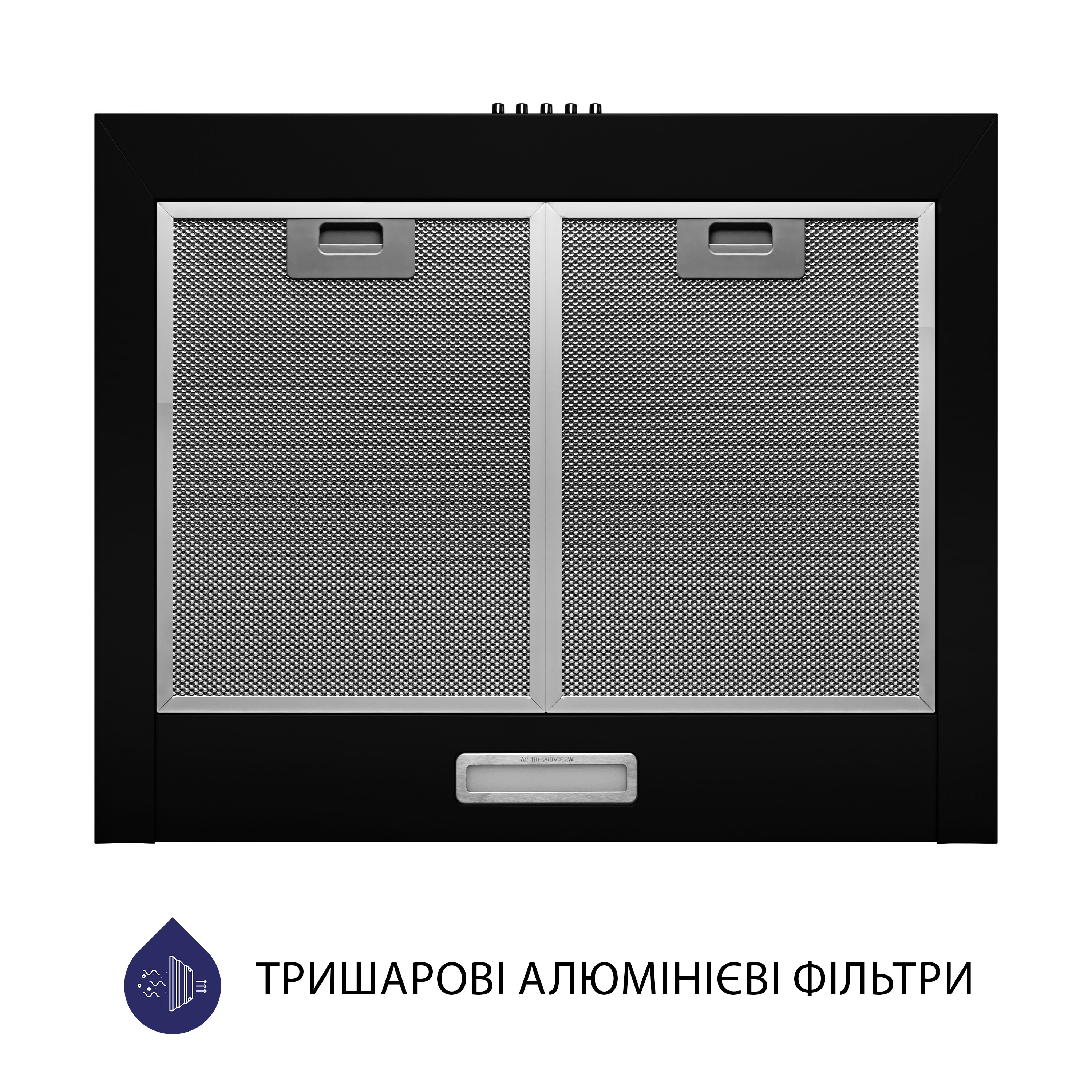 Витяжка купольна Minola HK 6614 BL 1000 LED - зображення 5