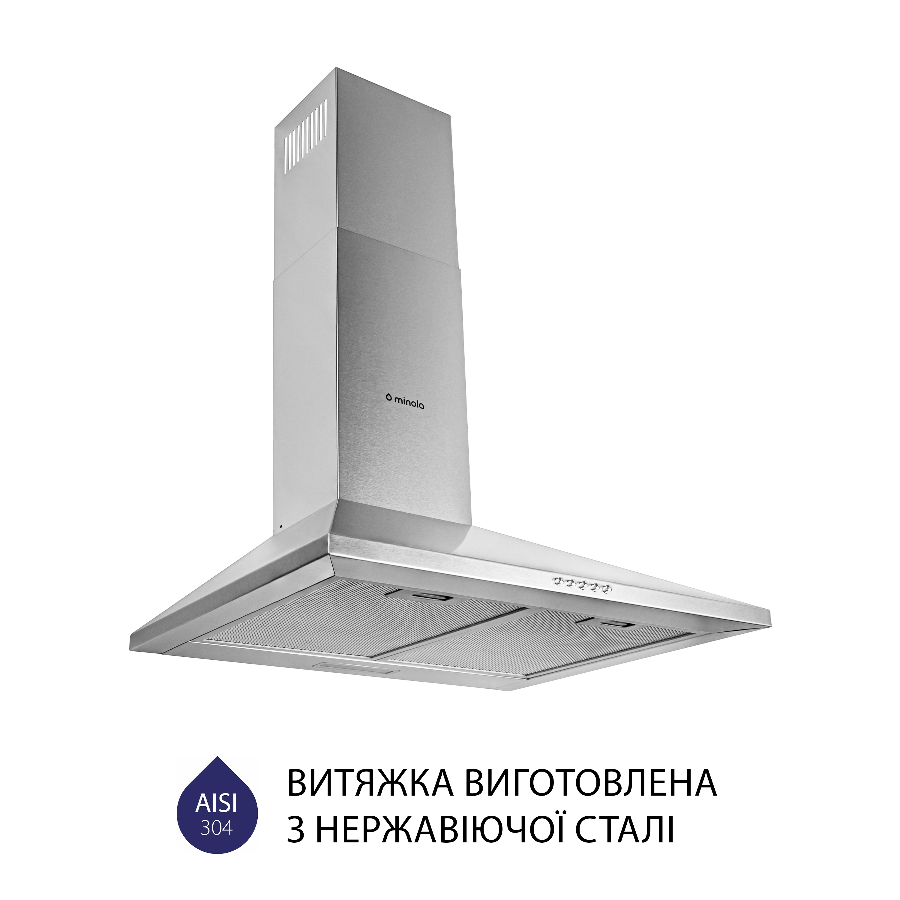 Витяжка купольна Minola HK 6614 I 1000 LED - зображення 2
