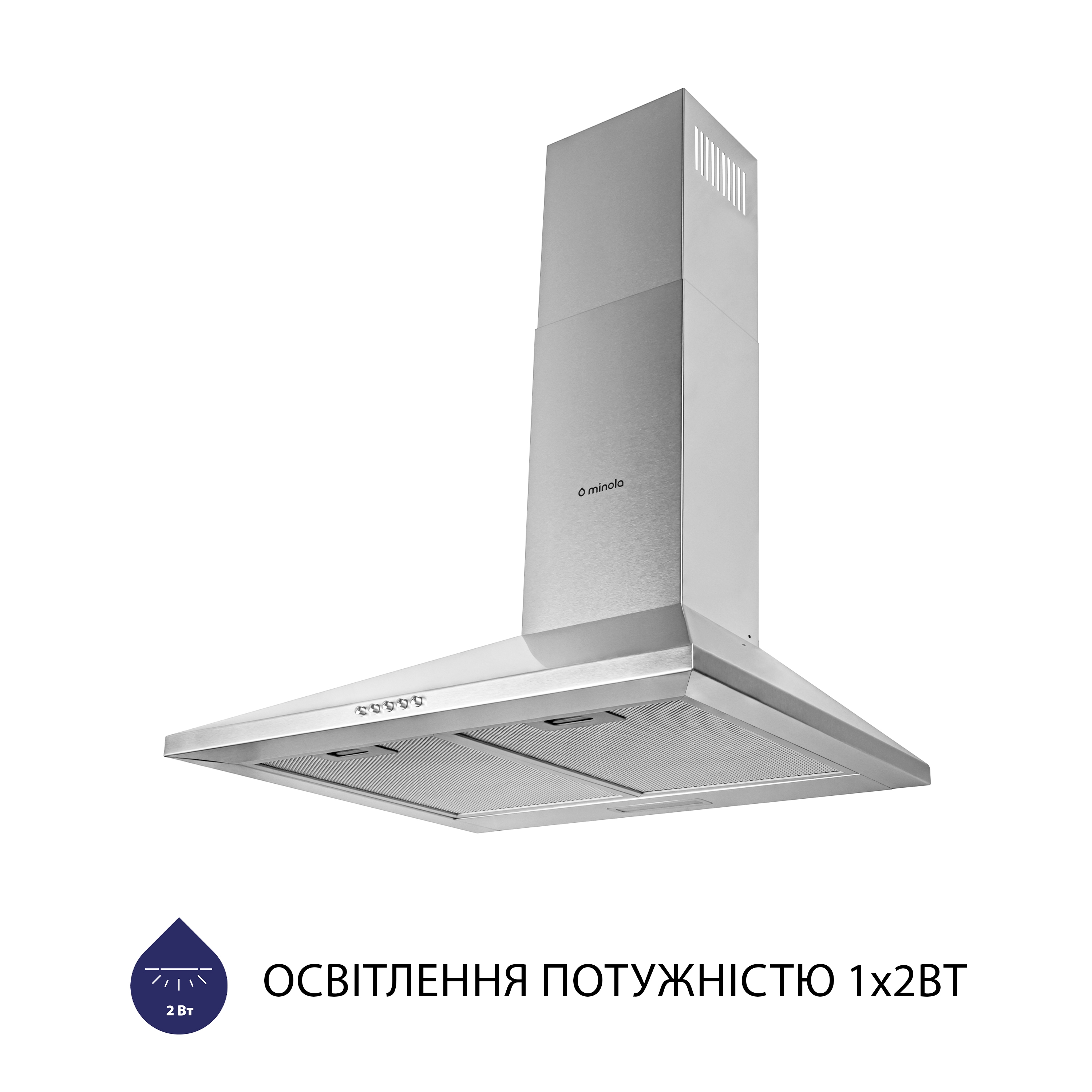 Витяжка купольна Minola HK 6614 I 1000 LED - зображення 3