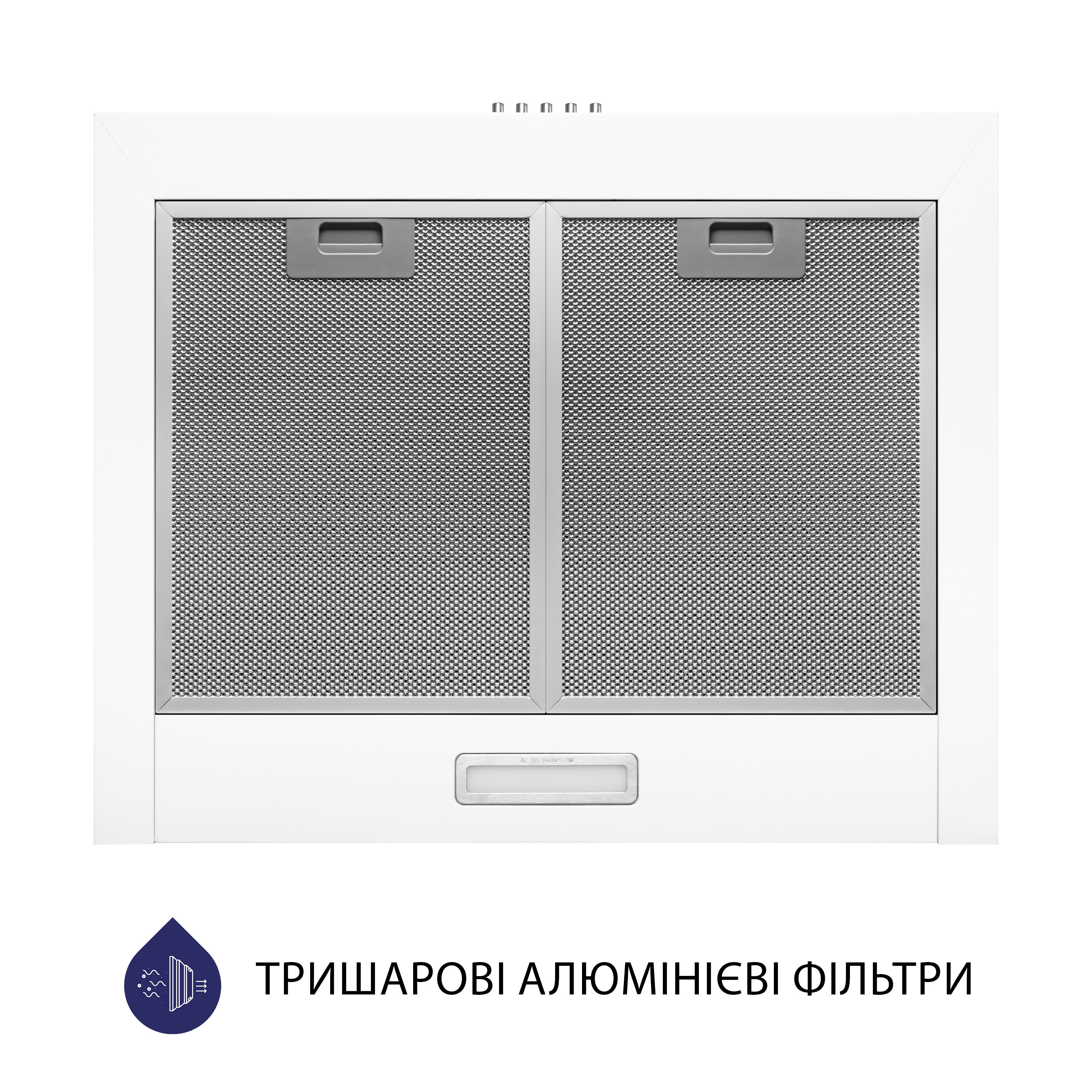 Витяжка купольна Minola HK 6614 WH 1000 LED - зображення 5