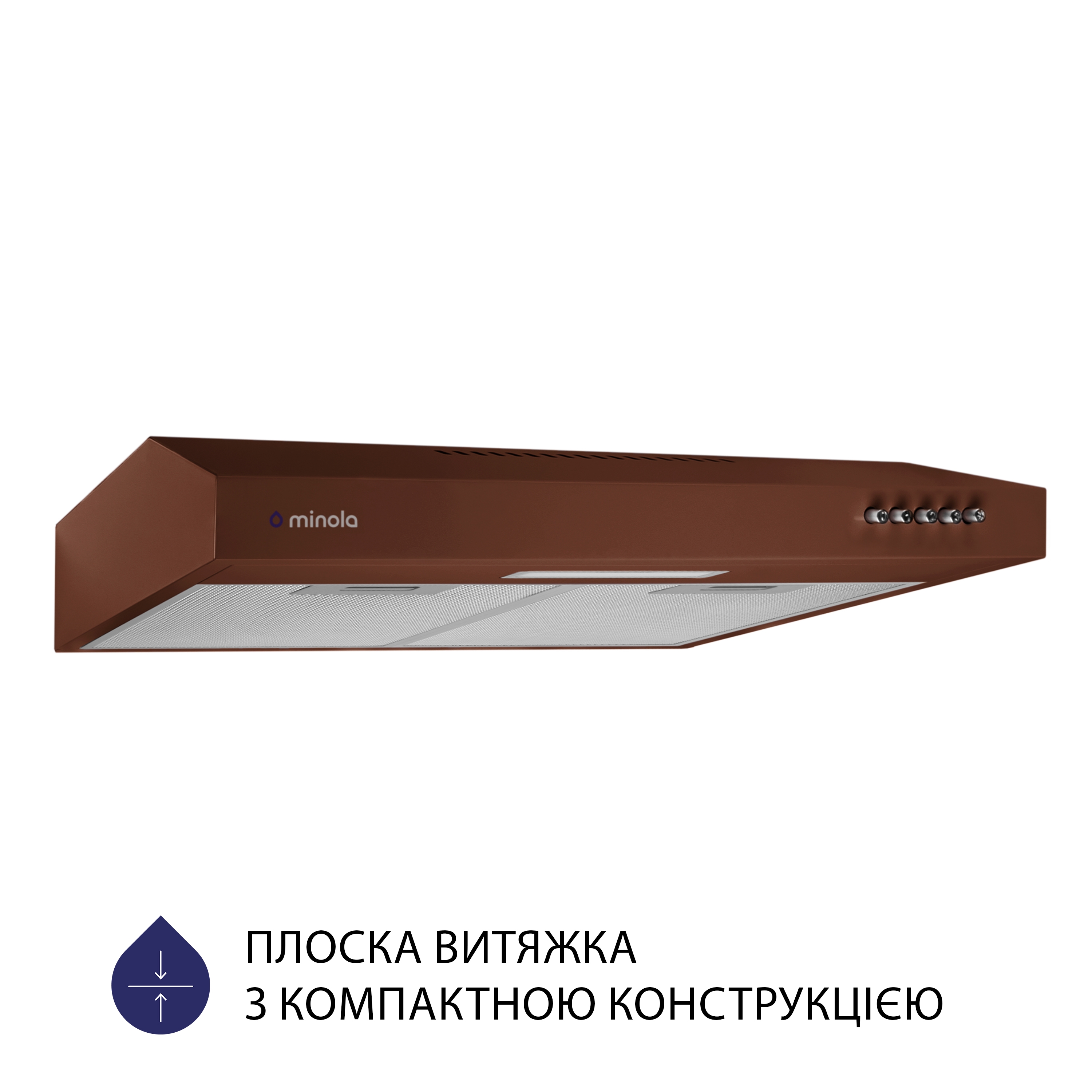 Вытяжка плоская Minola HPL 513 BR - зображення 2