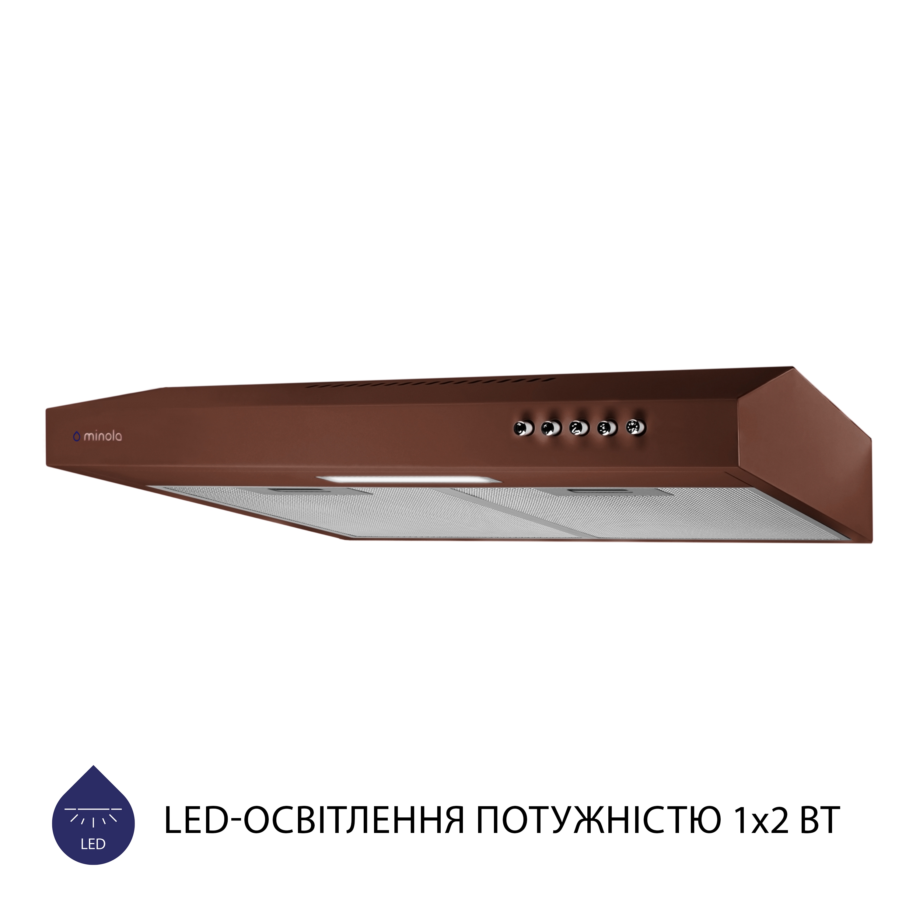 Вытяжка плоская Minola HPL 513 BR - зображення 4