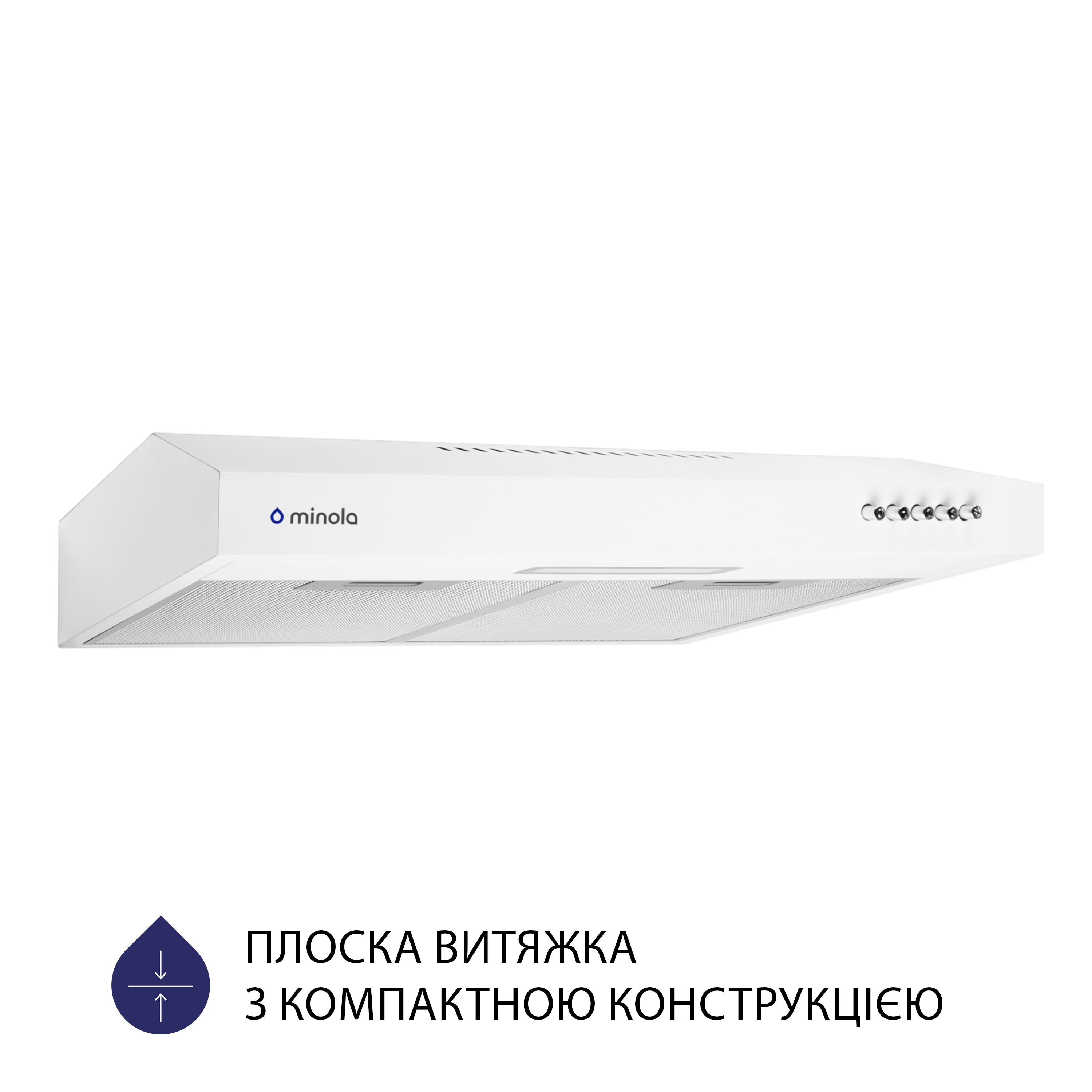Вытяжка плоская Minola HPL 513 WH - зображення 2