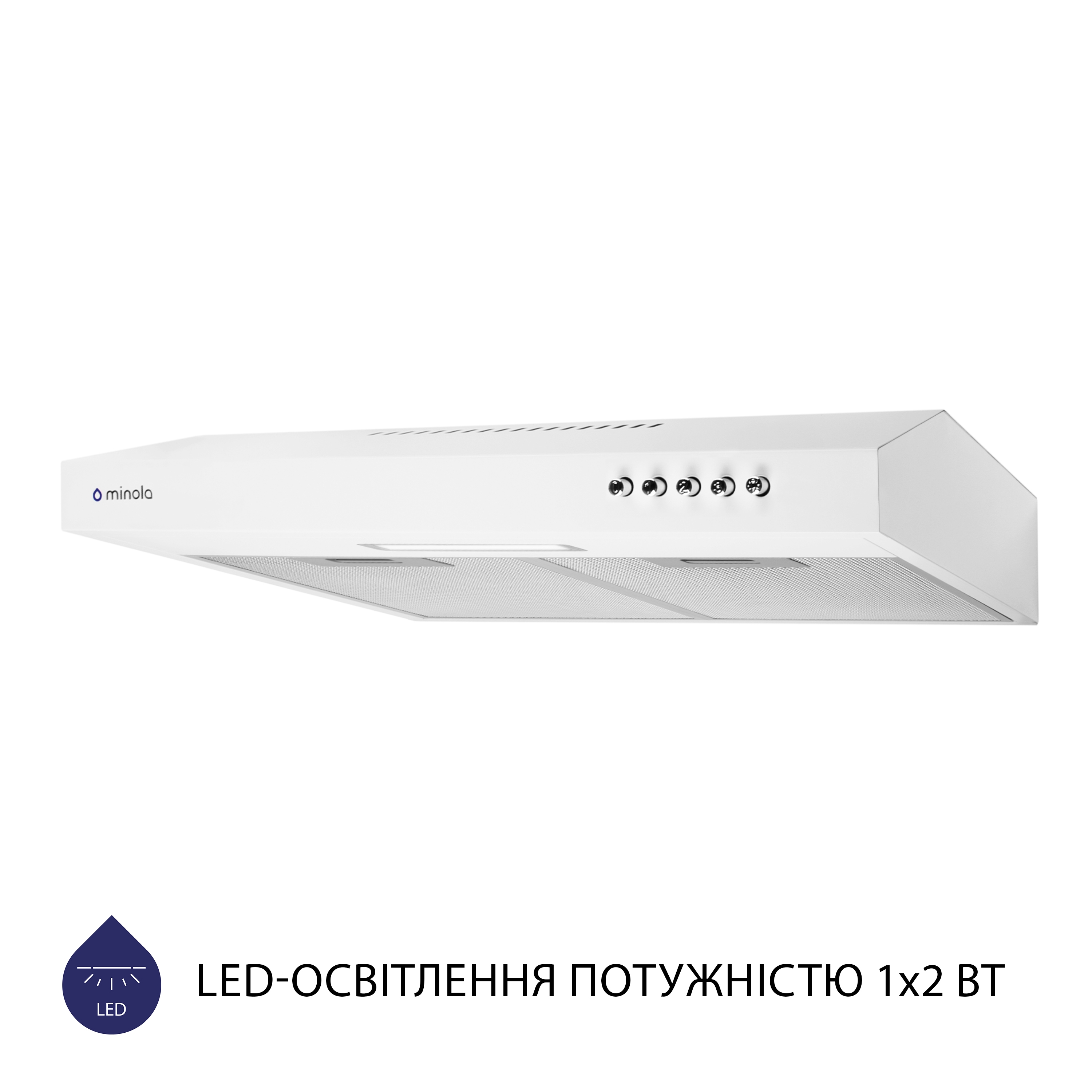 Вытяжка плоская Minola HPL 513 WH - зображення 4