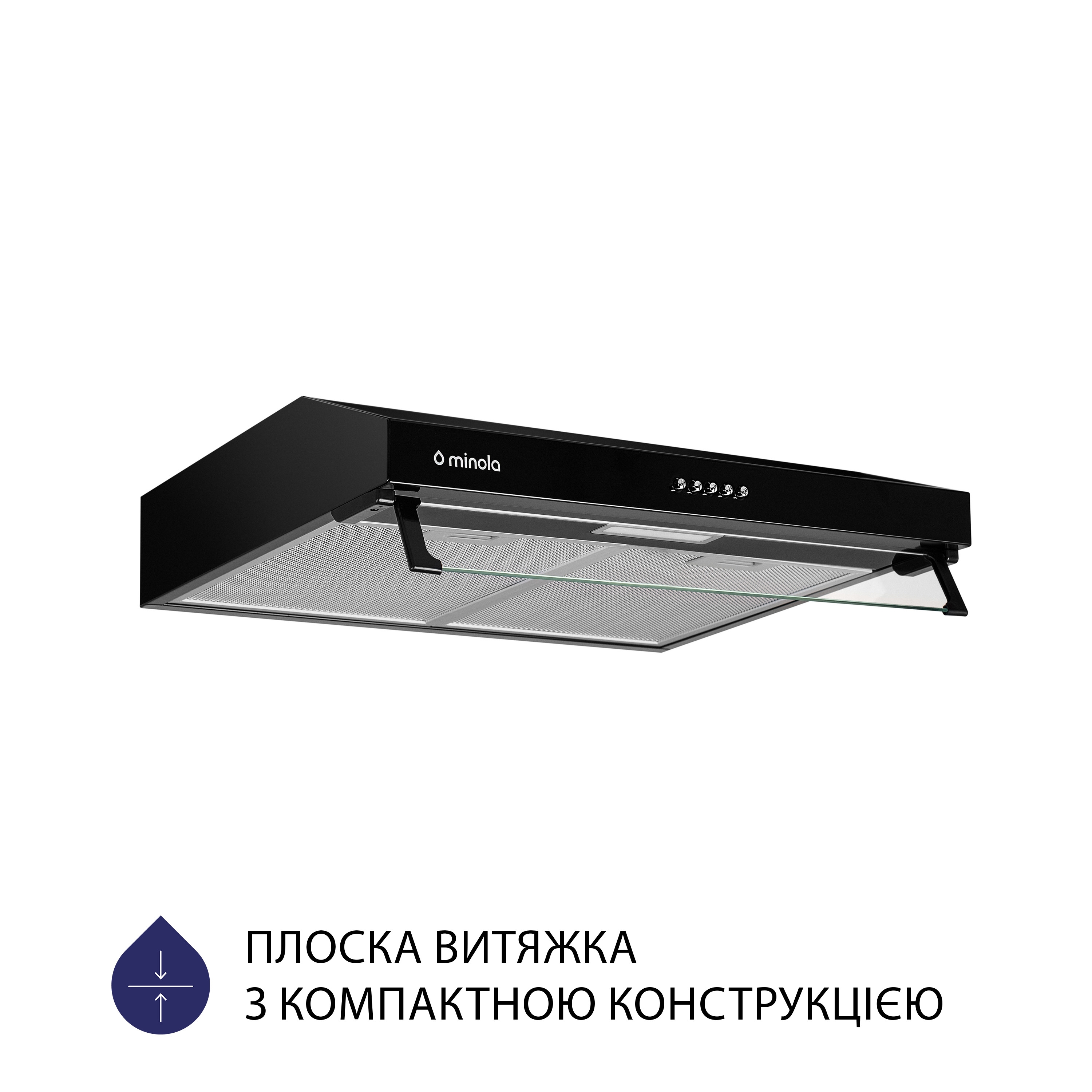 Витяжка плоска Minola HPL 517 BL - зображення 2
