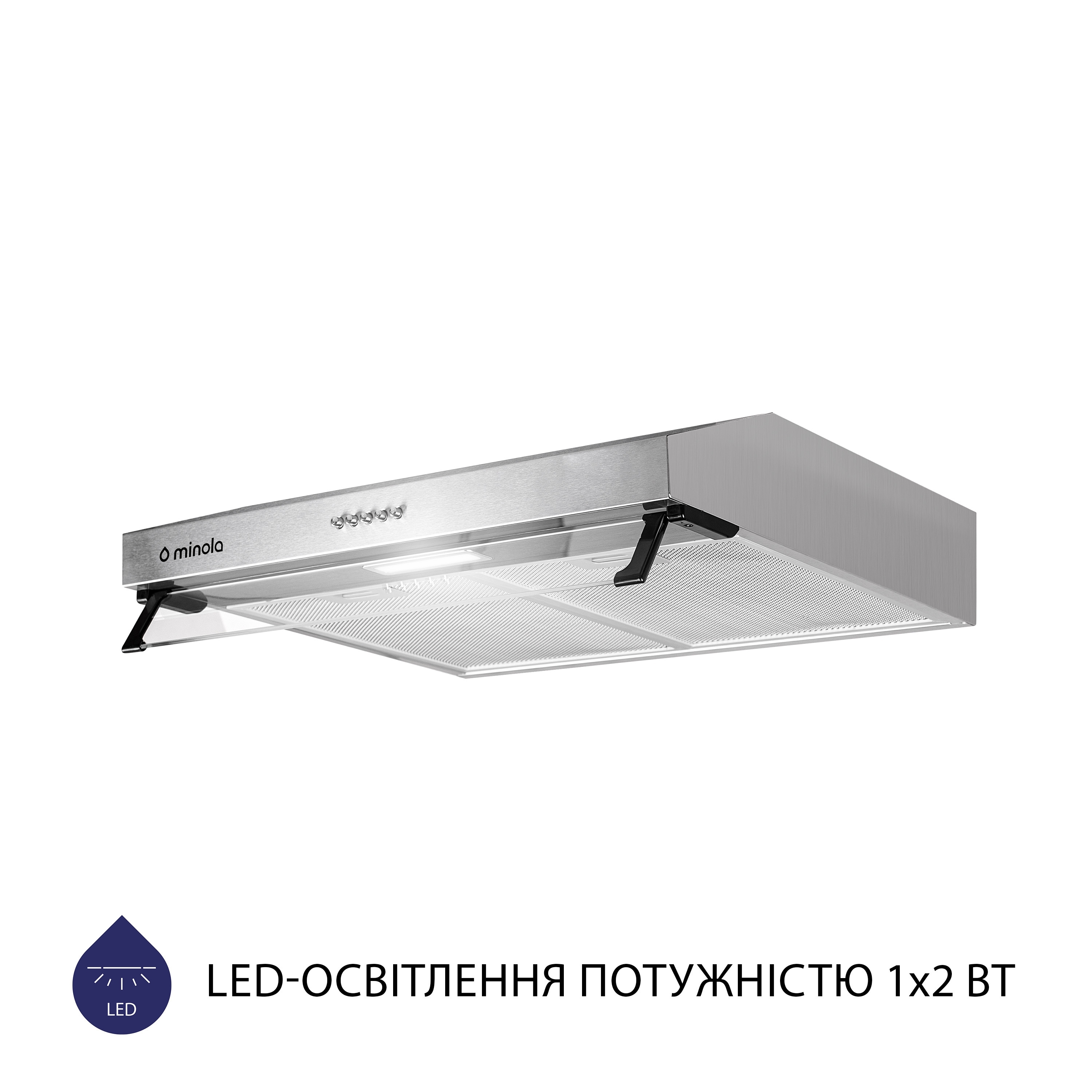 Вытяжка плоская Minola HPL 517 I - зображення 3