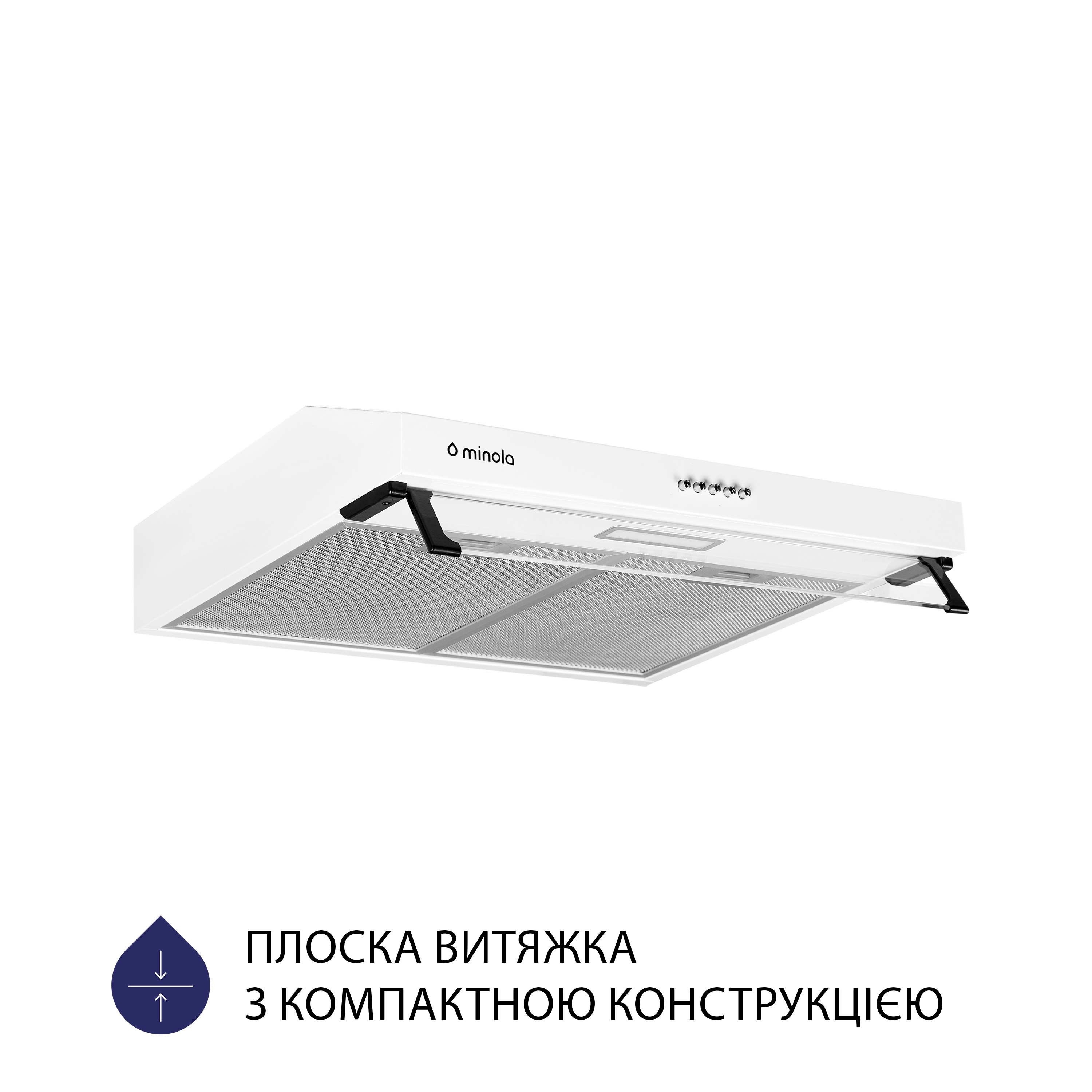 Витяжка плоска Minola HPL 517 WH - зображення 2
