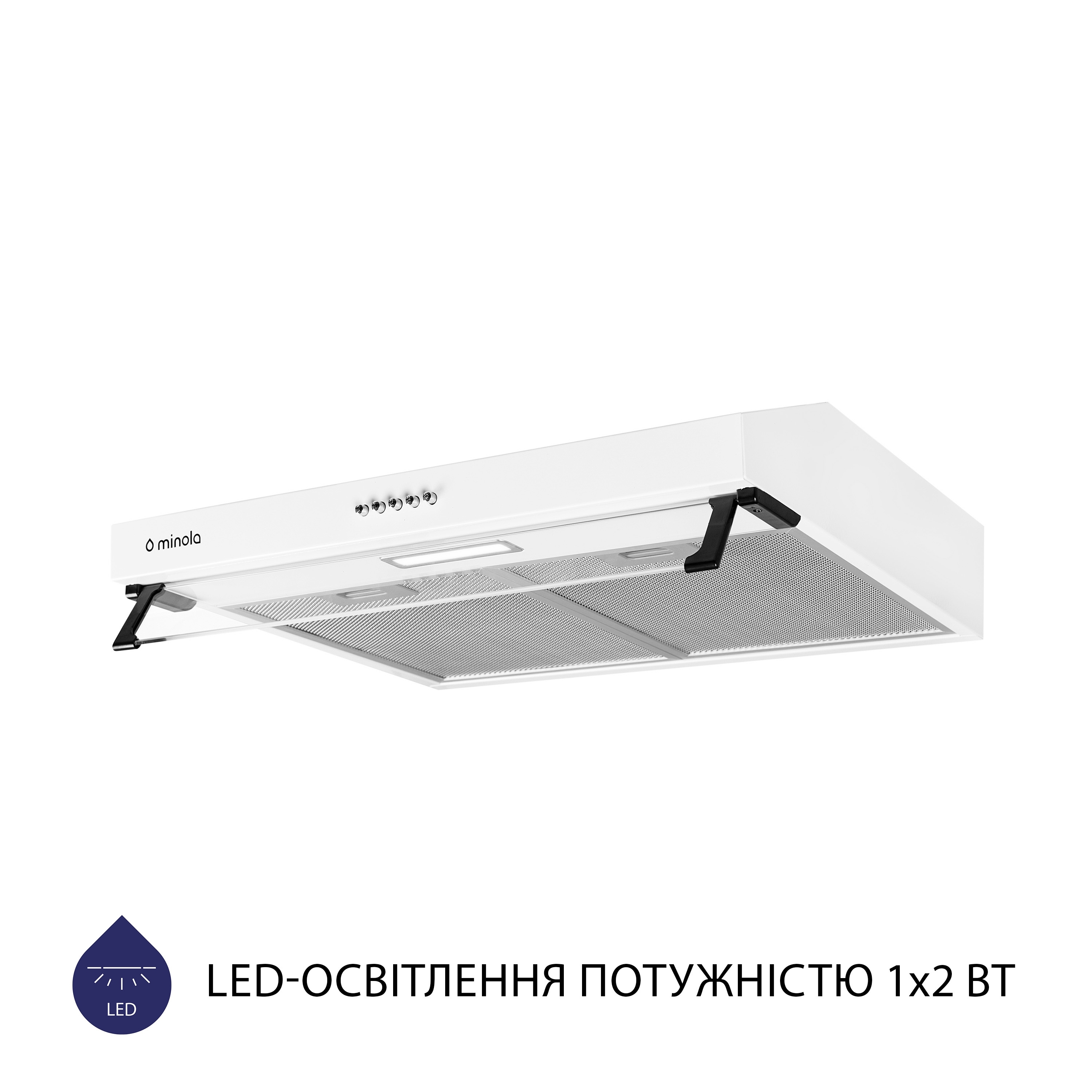 Витяжка плоска Minola HPL 517 WH - зображення 3