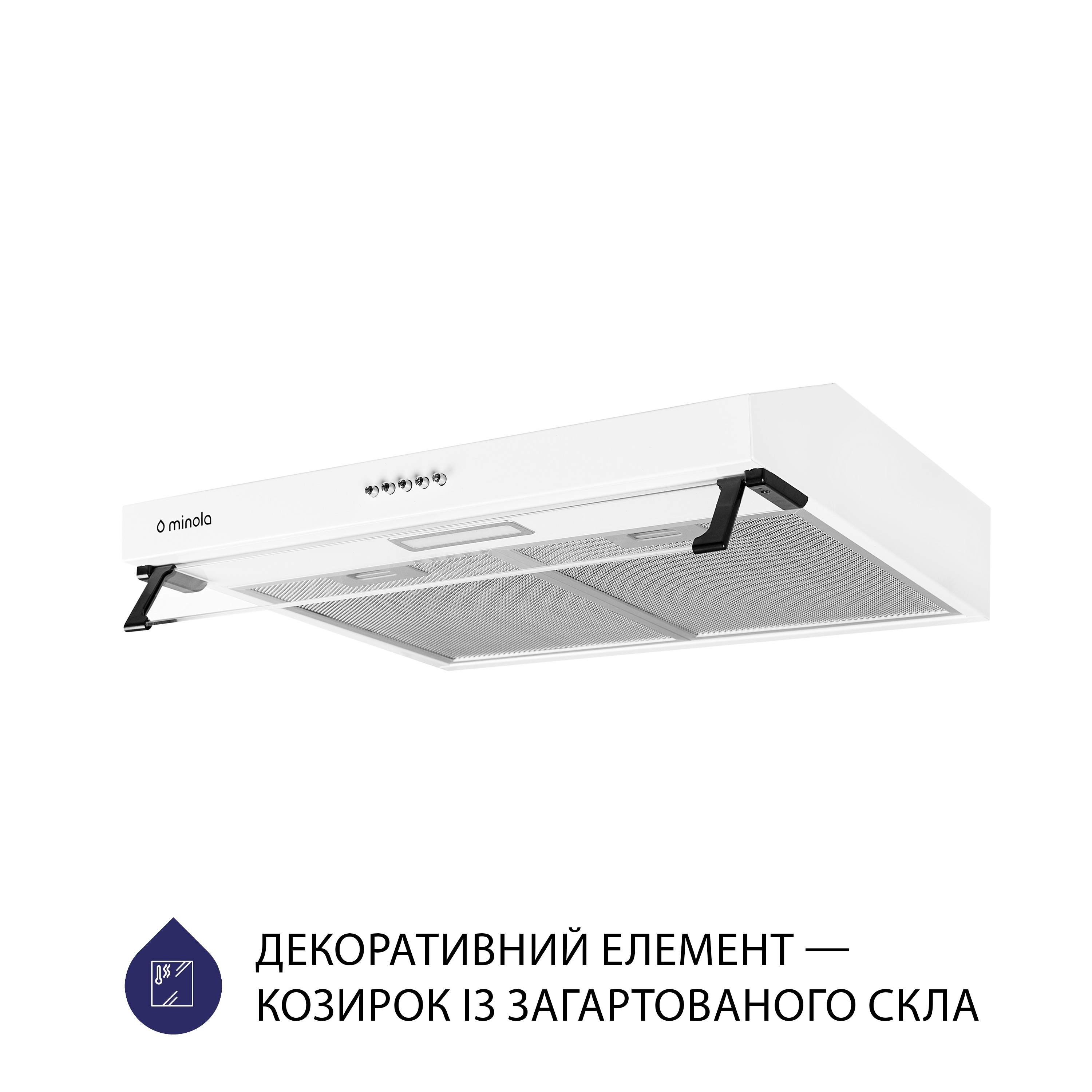 Витяжка плоска Minola HPL 517 WH - зображення 4