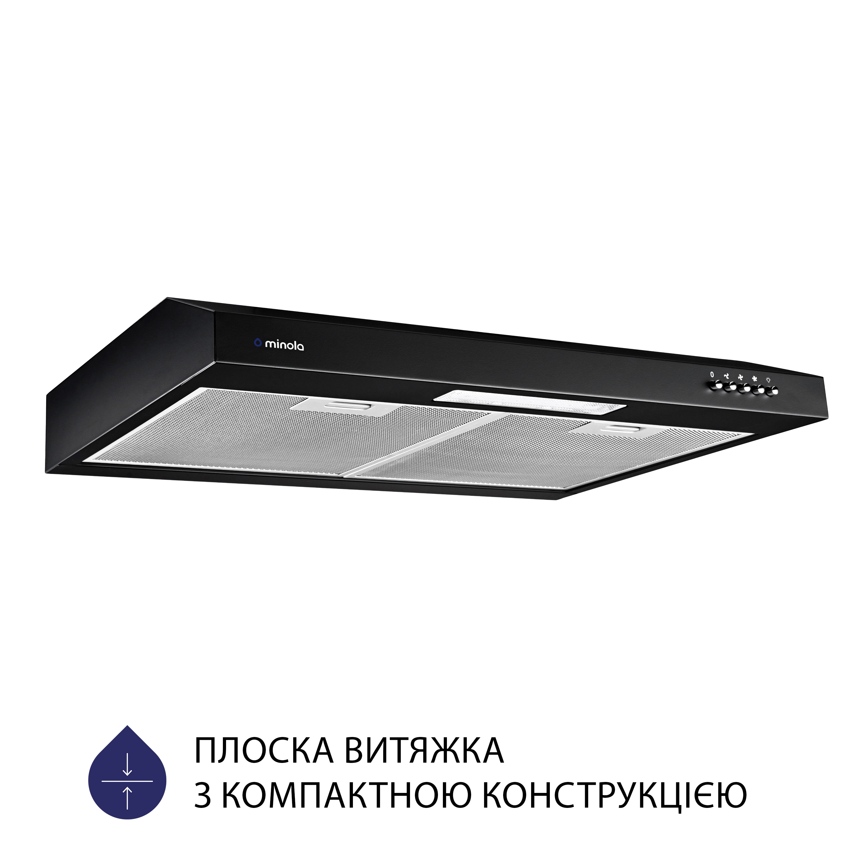 Витяжка плоска Minola HPL 612 BL - зображення 2