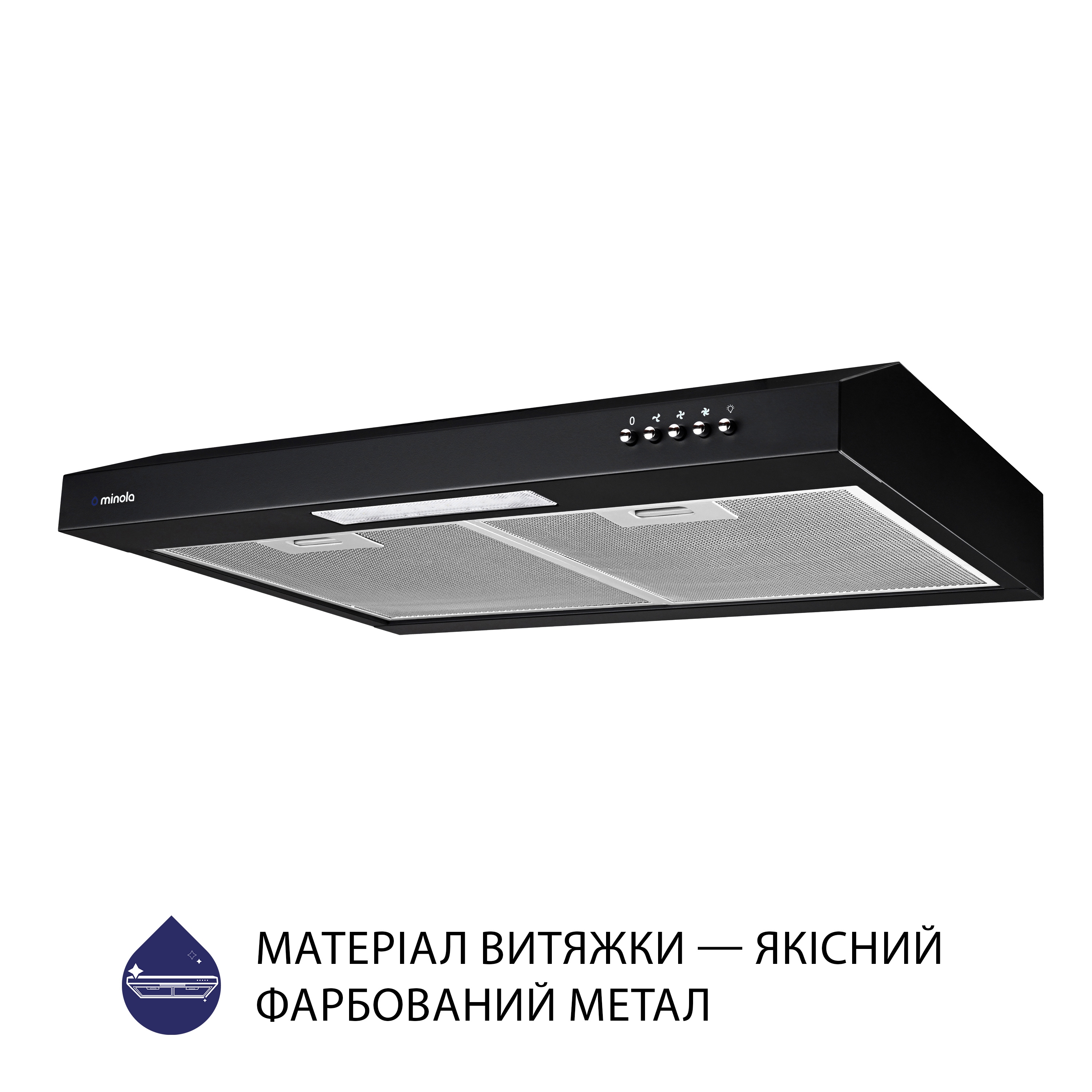 Витяжка плоска Minola HPL 612 BL - зображення 3