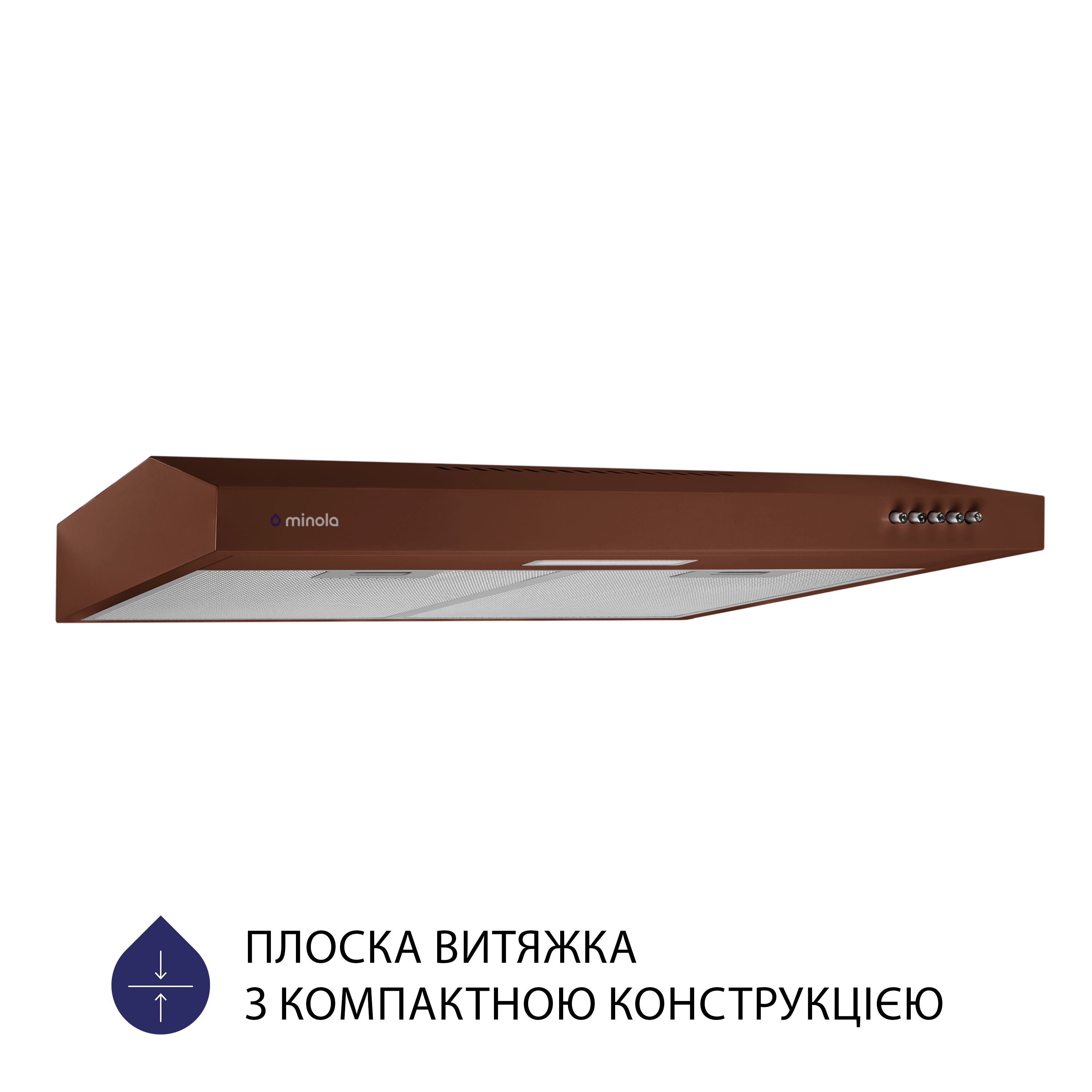Вытяжка плоская Minola HPL 613 BR - зображення 2