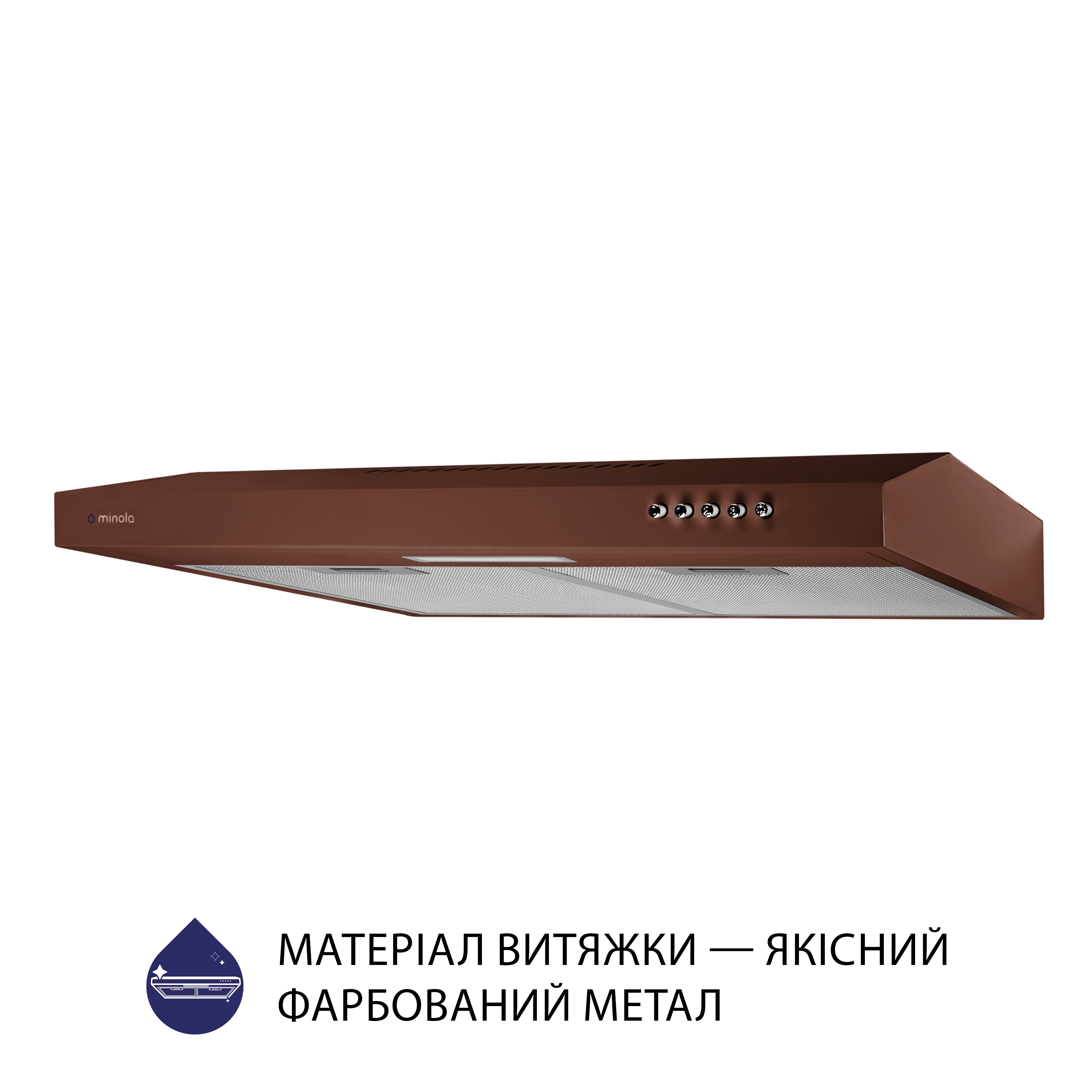 Вытяжка плоская Minola HPL 613 BR - зображення 3