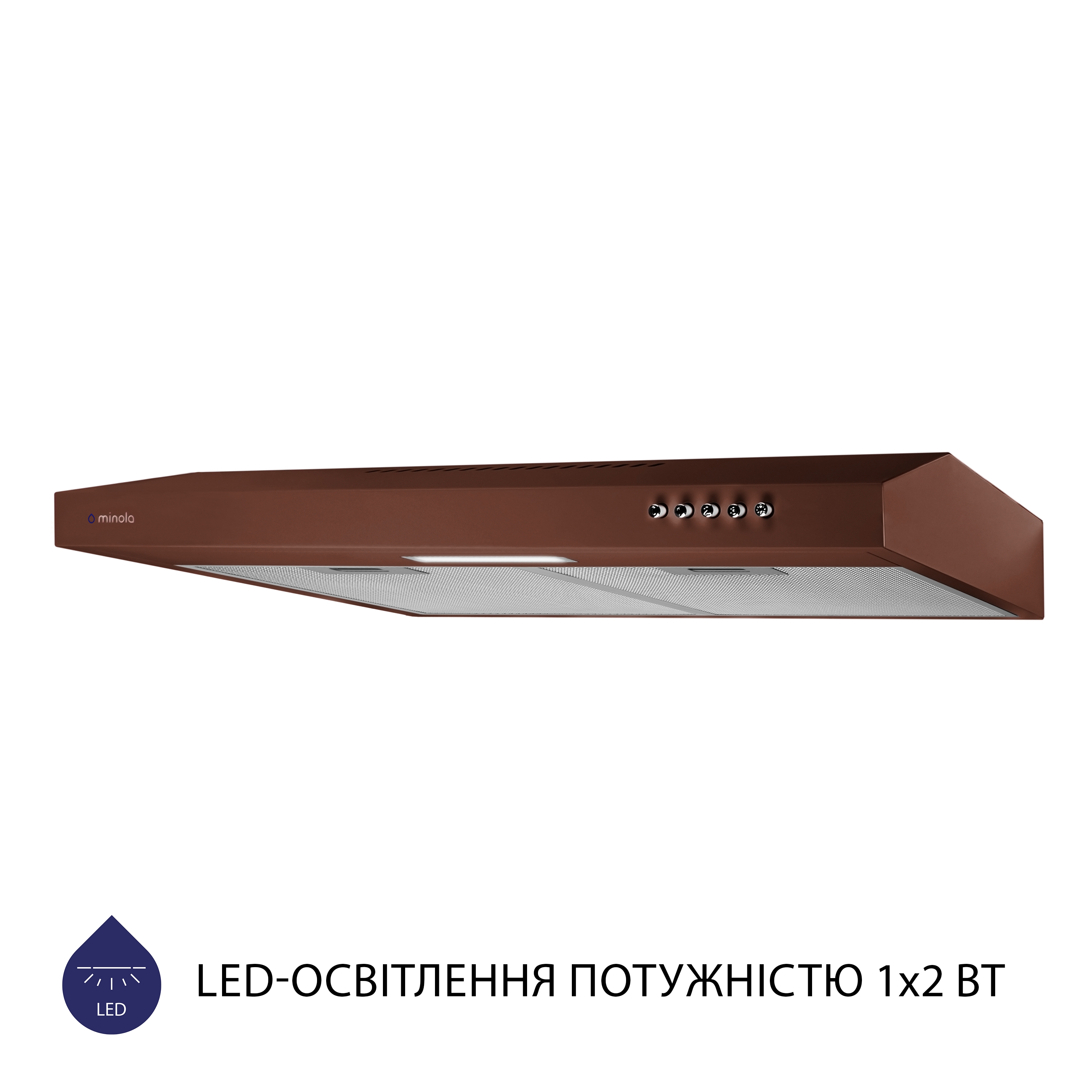 Вытяжка плоская Minola HPL 613 BR - зображення 4