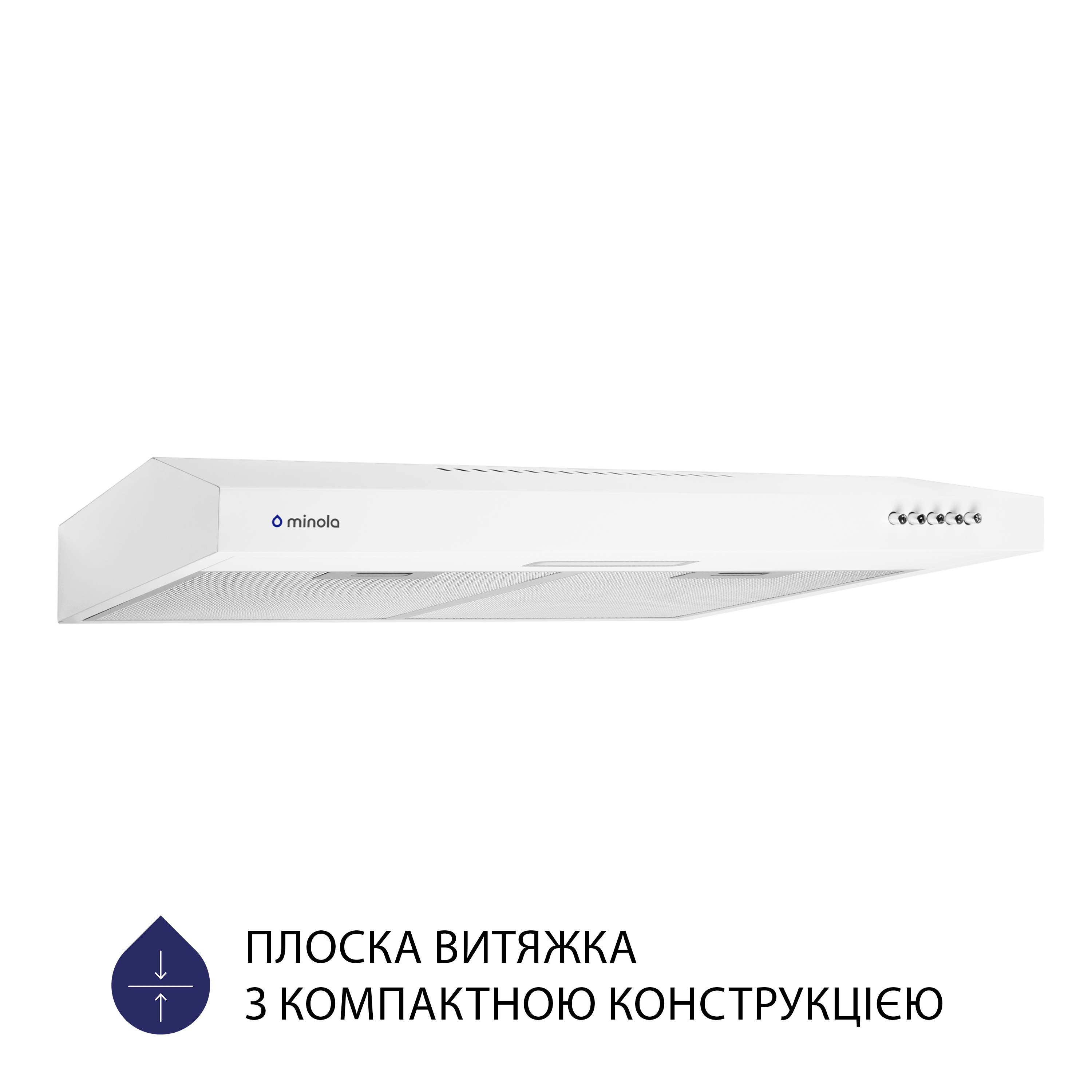 Витяжка плоска Minola HPL 613 WH - зображення 2
