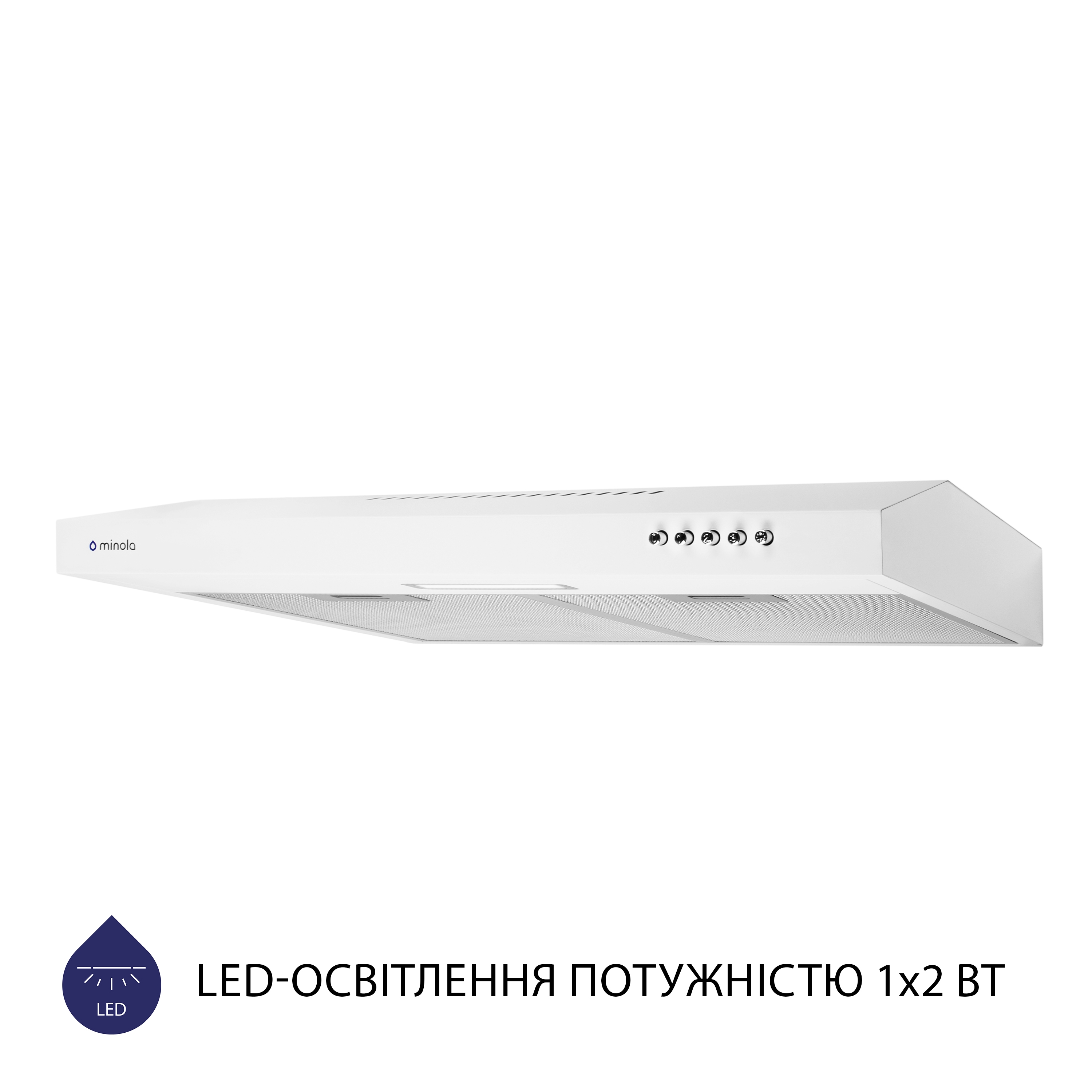 Витяжка плоска Minola HPL 613 WH - зображення 4