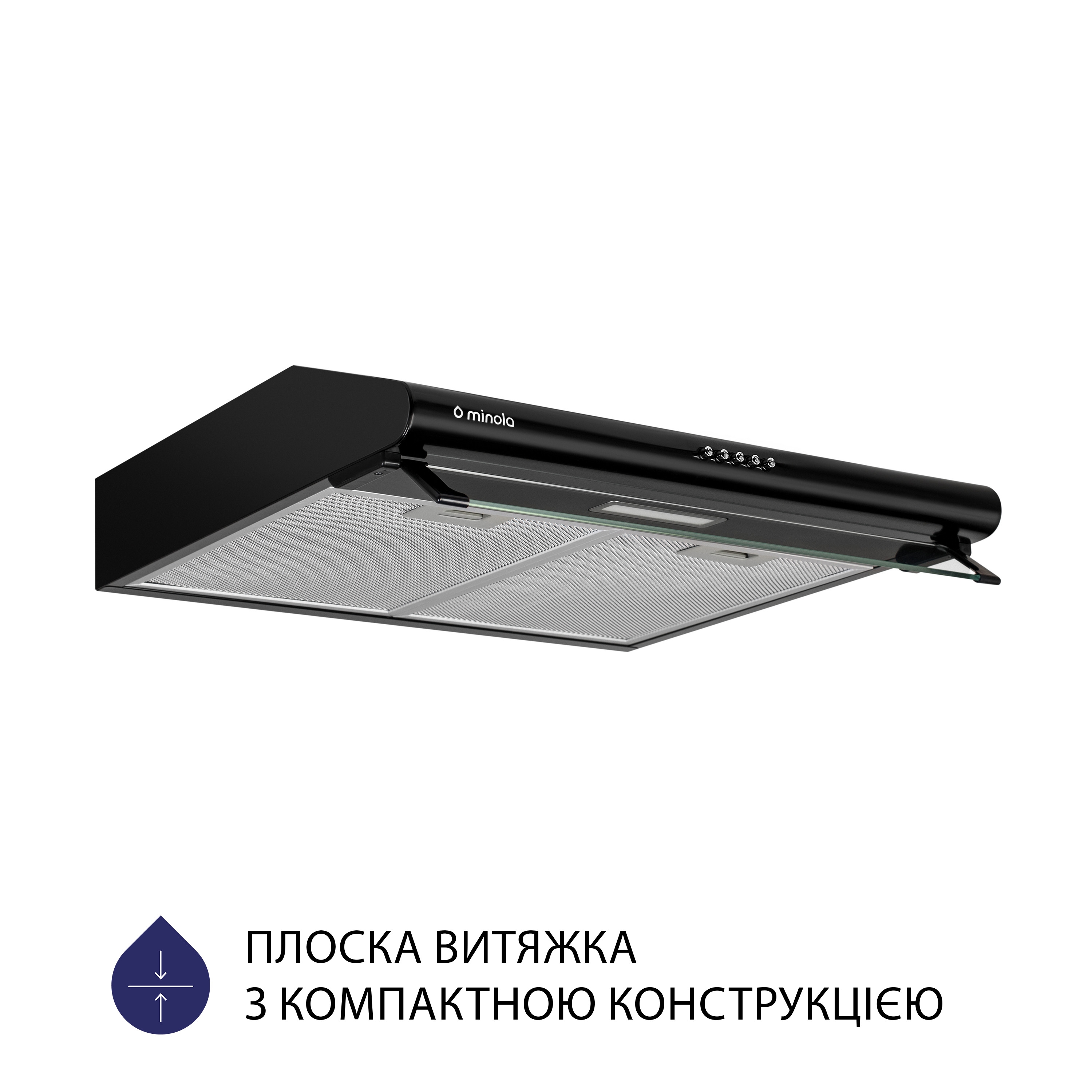 Витяжка плоска Minola HPL 615 BL - зображення 2