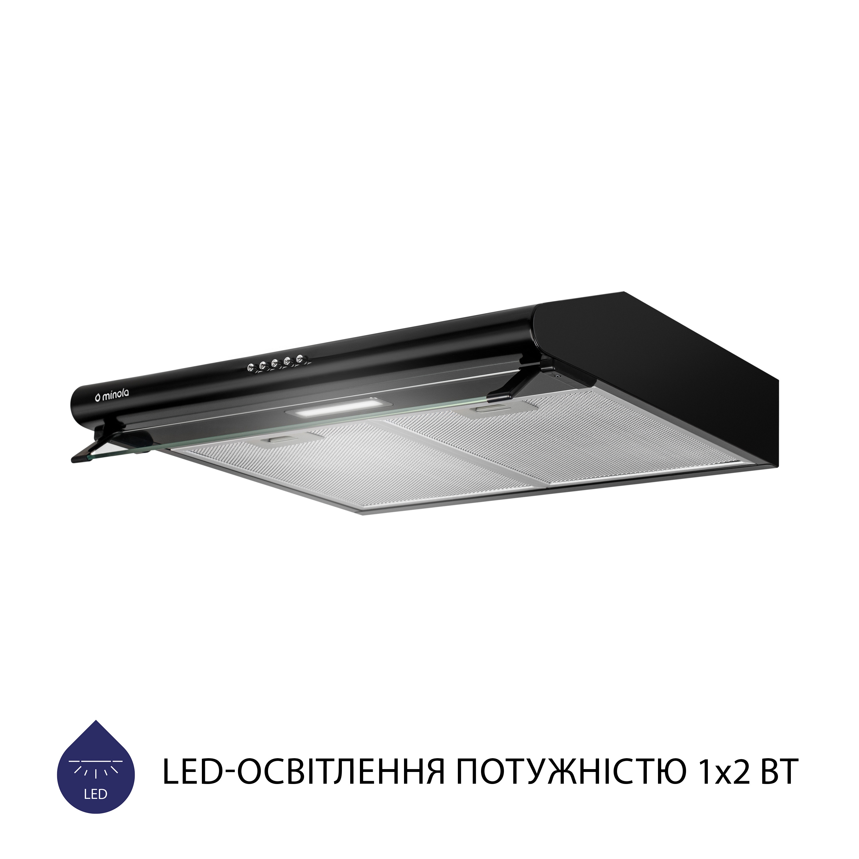 Витяжка плоска Minola HPL 615 BL - зображення 3
