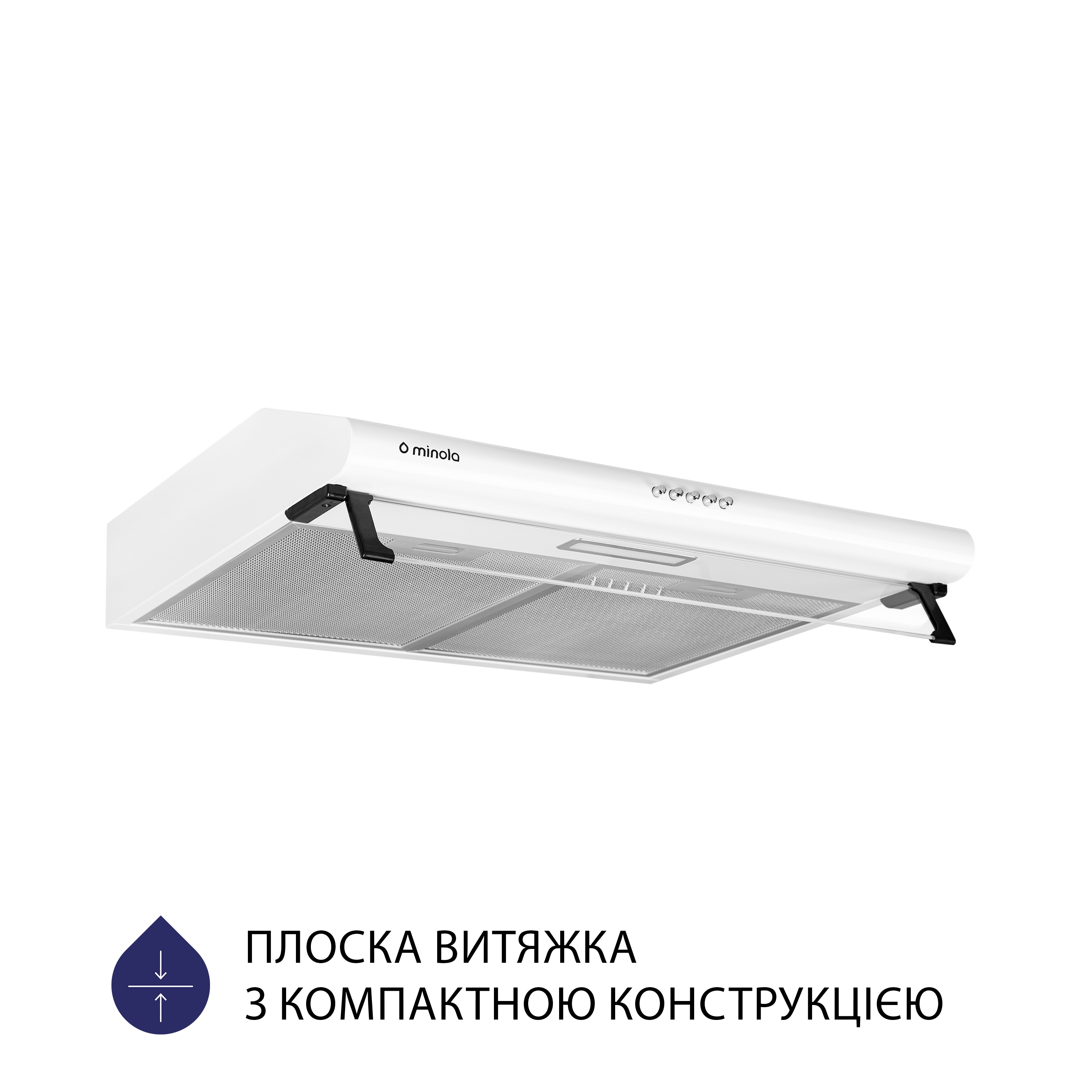 Витяжка плоска Minola HPL 615 WH - зображення 2