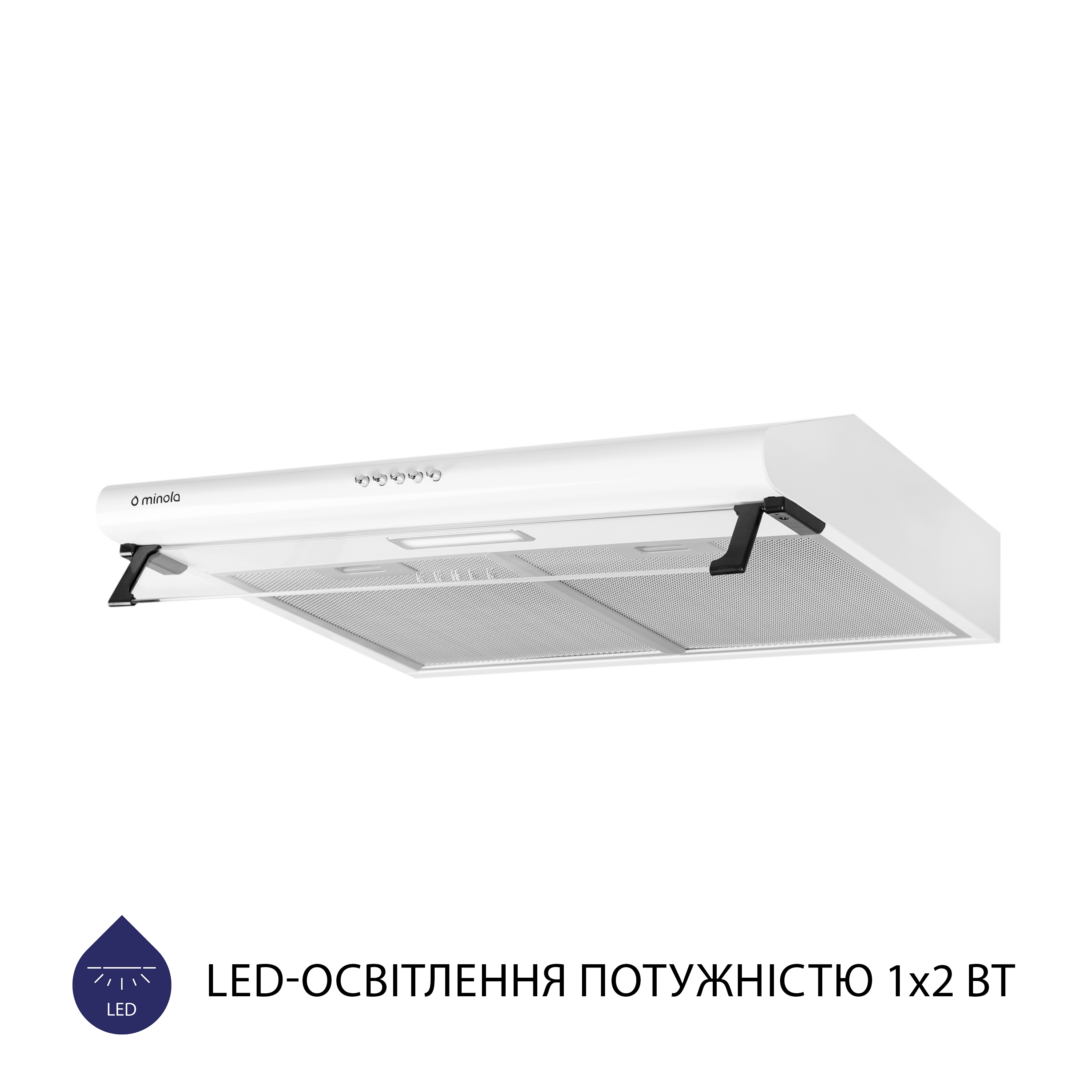 Витяжка плоска Minola HPL 615 WH - зображення 3
