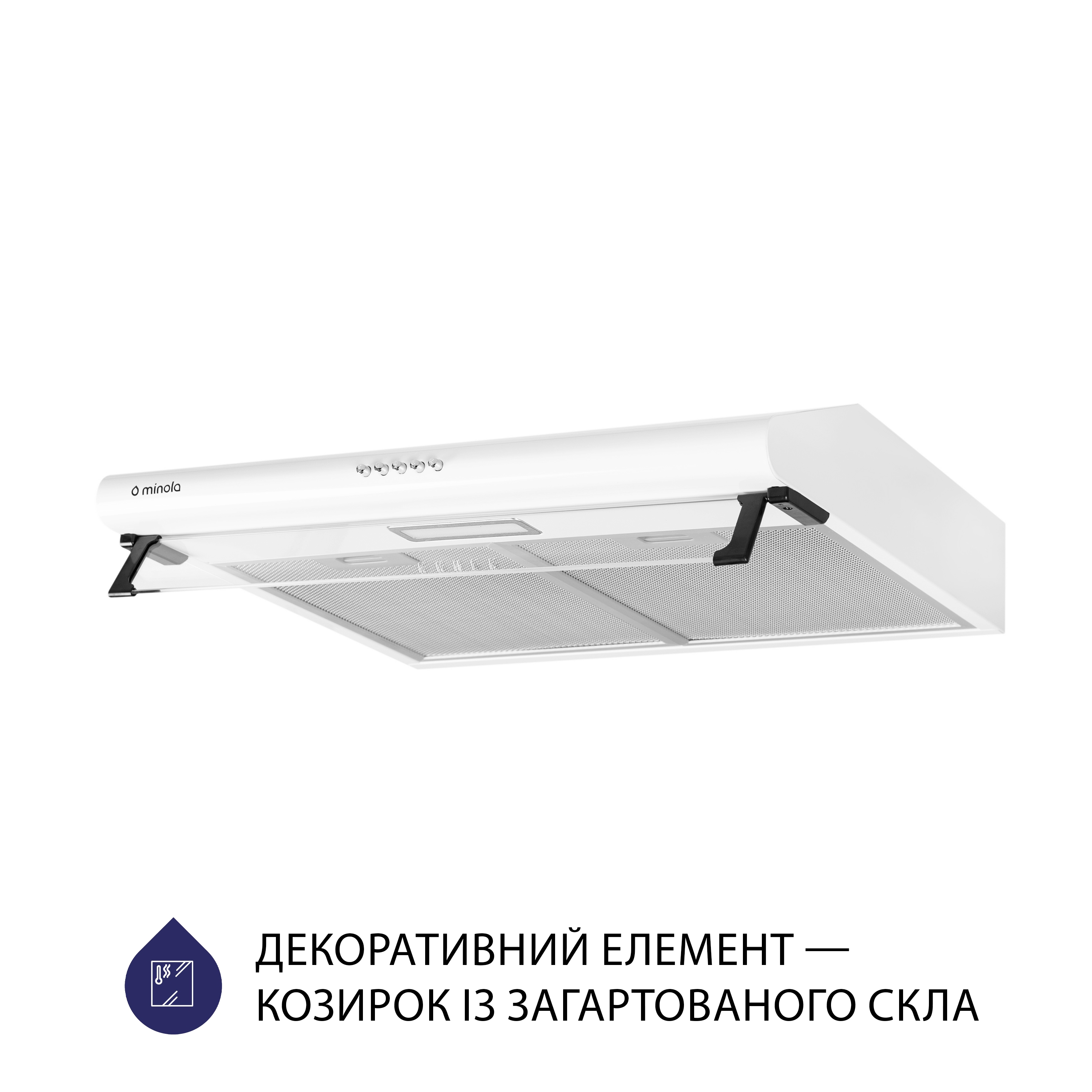 Витяжка плоска Minola HPL 615 WH - зображення 4