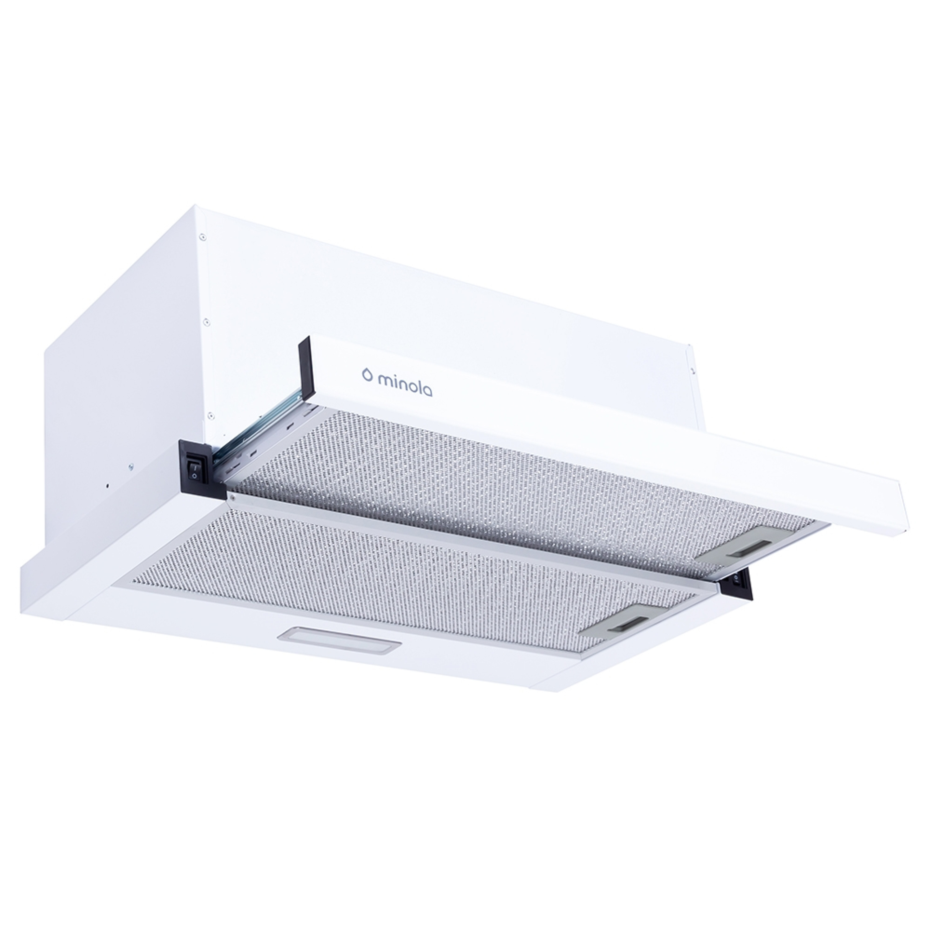 Витяжка телескопічна Minola HTL 6734 WH 1100 LED GLASS - зображення 2