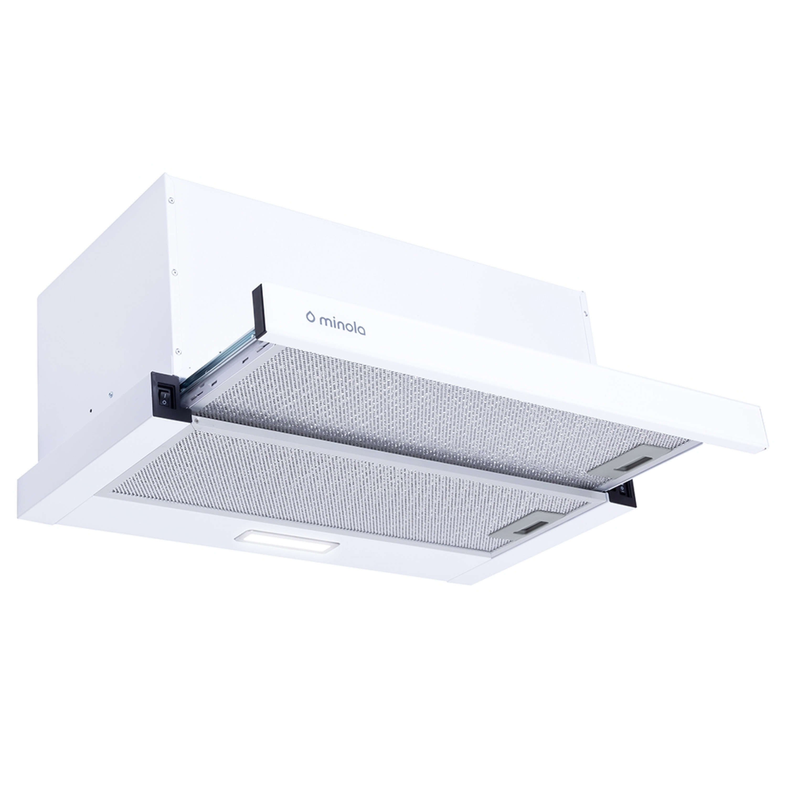 Витяжка телескопічна Minola HTL 6734 WH 1100 LED GLASS - зображення 3