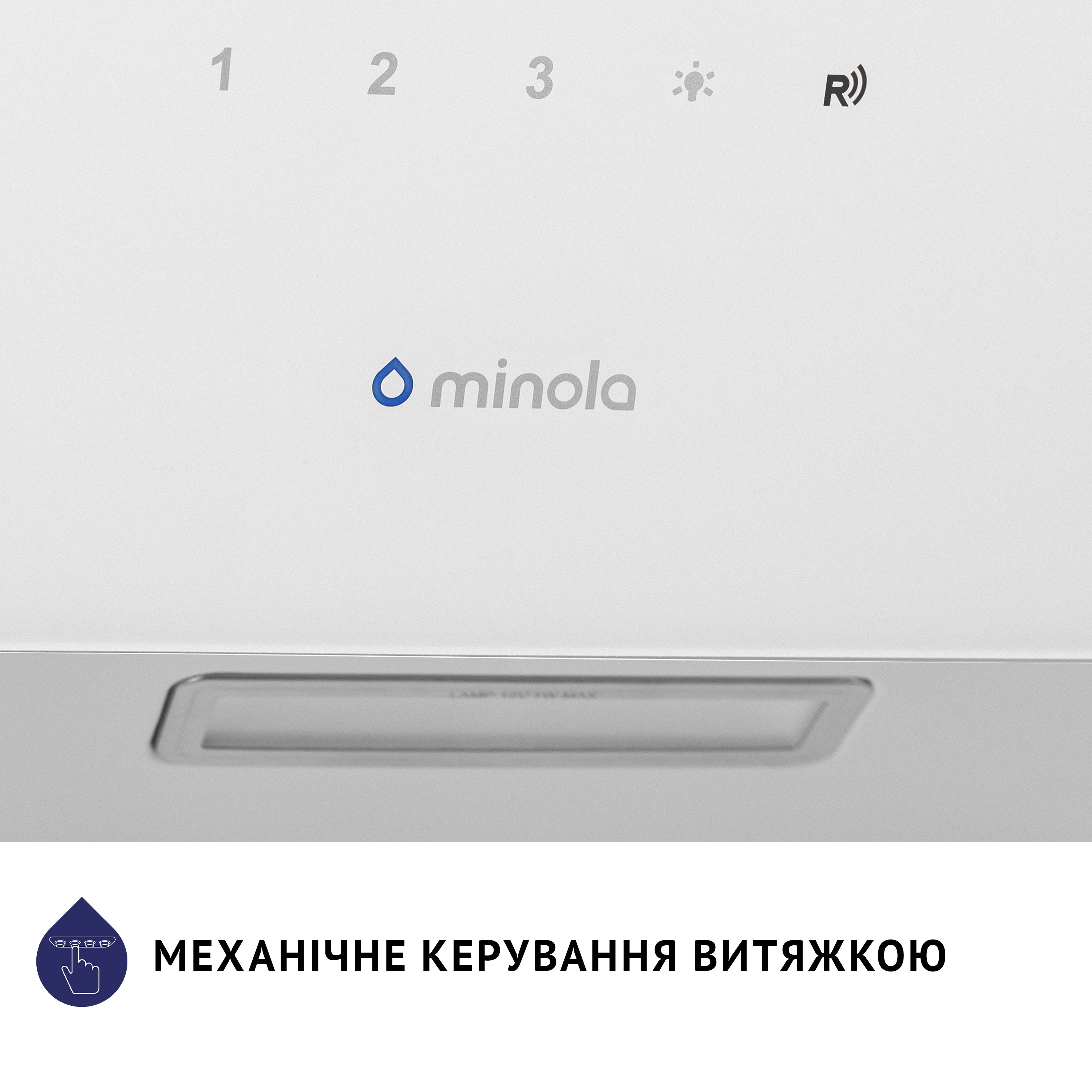 Вытяжка декоративная наклонная Minola HVS 5224 WH 700 LED - зображення 9