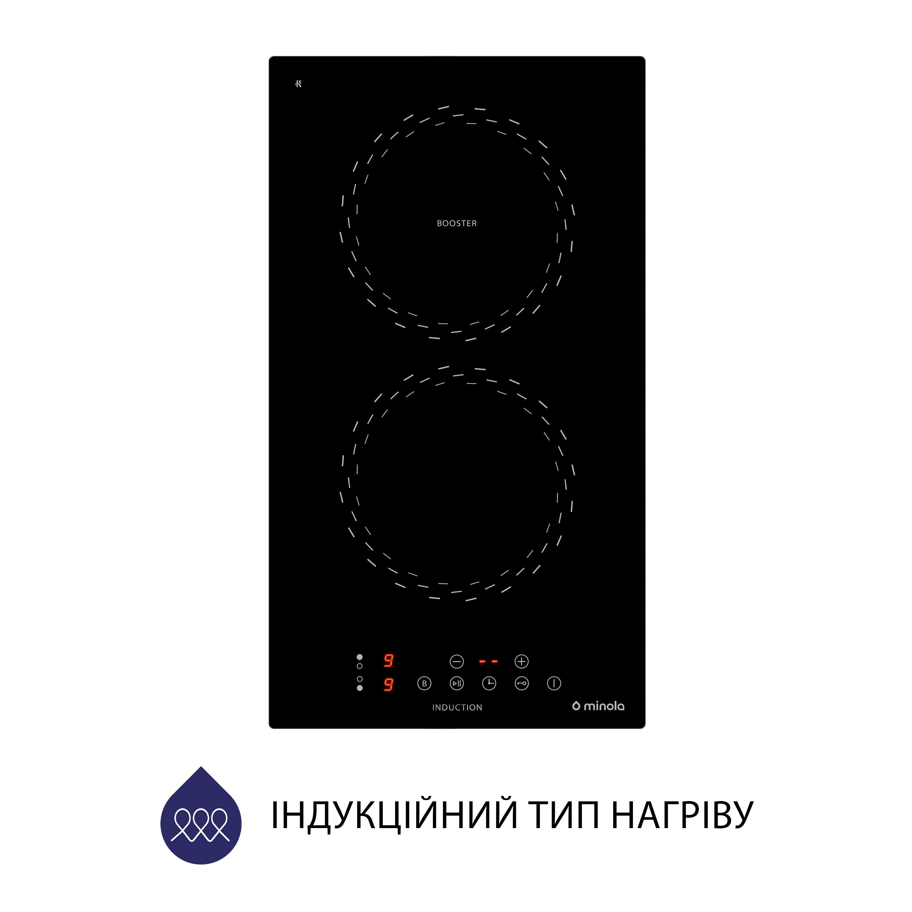 Поверхня індукційна Domino Minola MI 3038 KBL - зображення 3