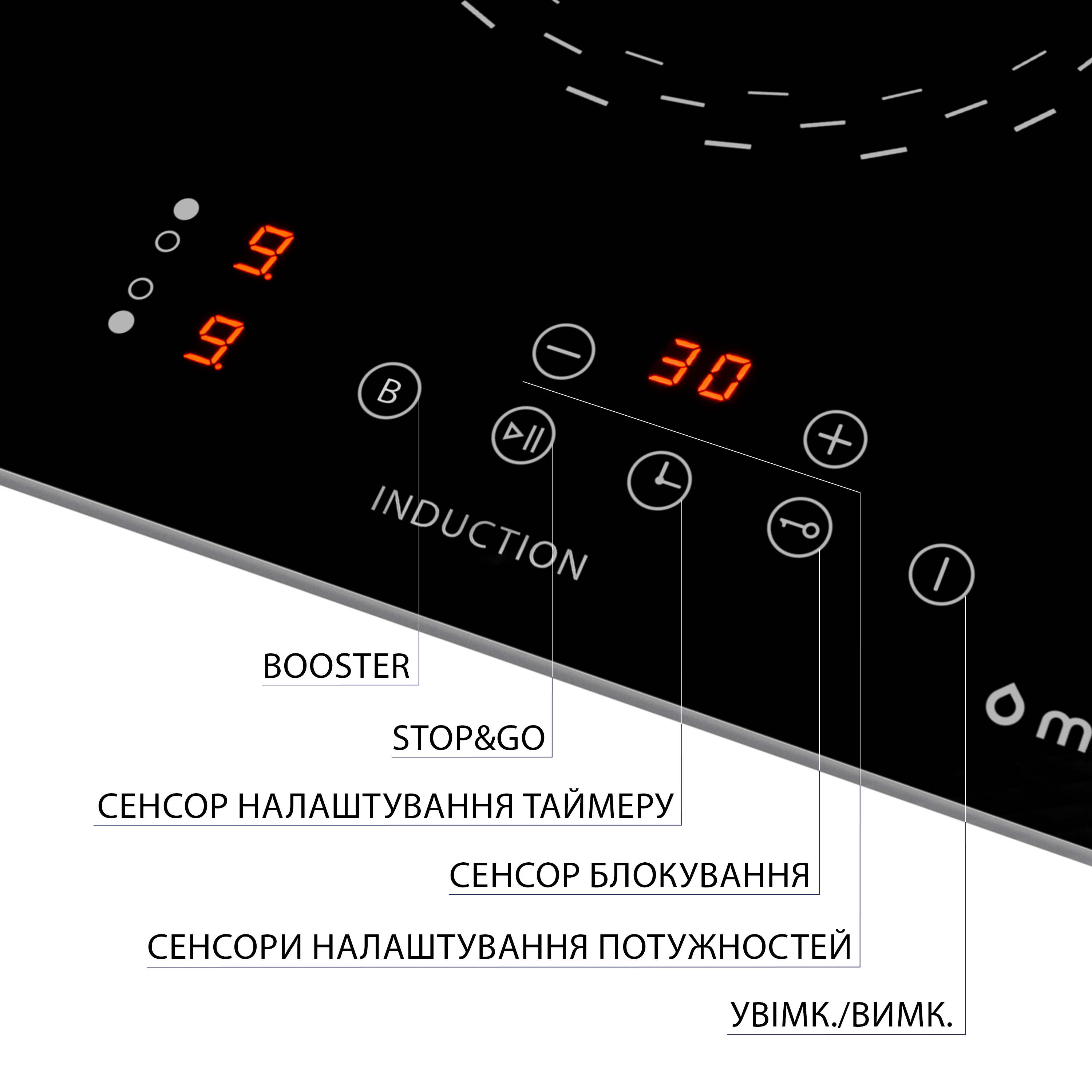 Поверхня індукційна Domino Minola MI 3038 KBL - зображення 7