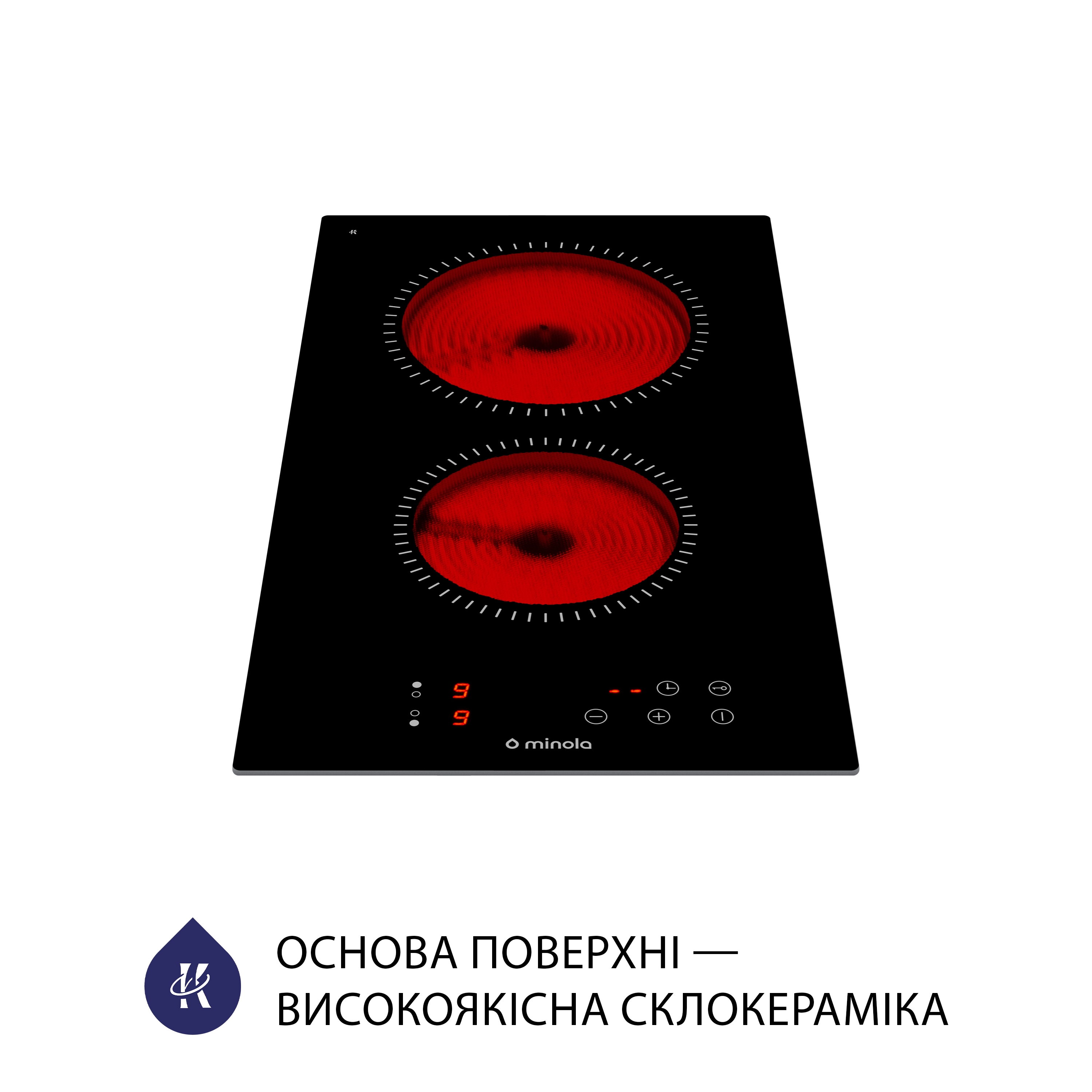 Поверхня склокерамічна Domino Minola MVH 3031 KBL - зображення 3