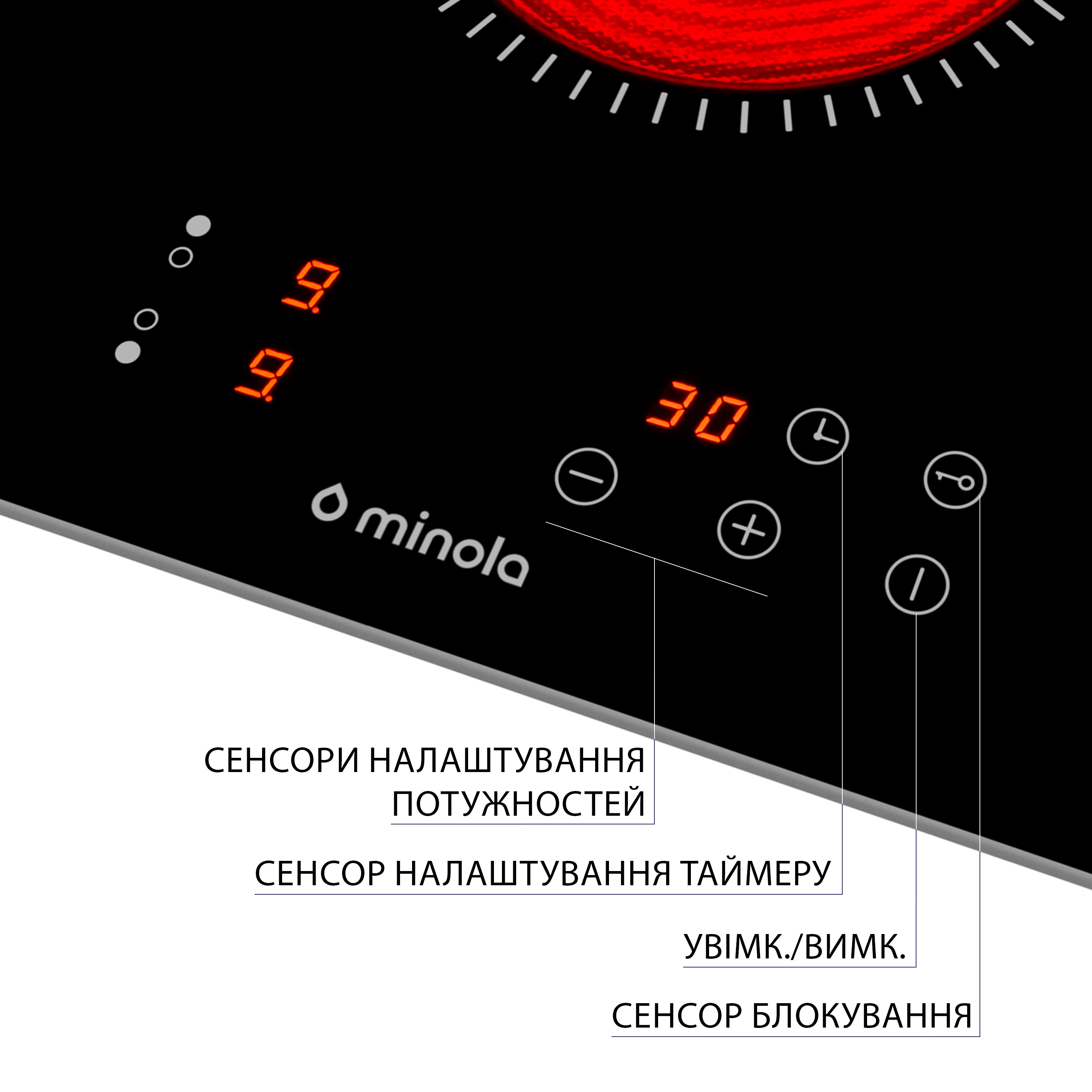 Поверхня склокерамічна Domino Minola MVH 3031 KBL - зображення 6