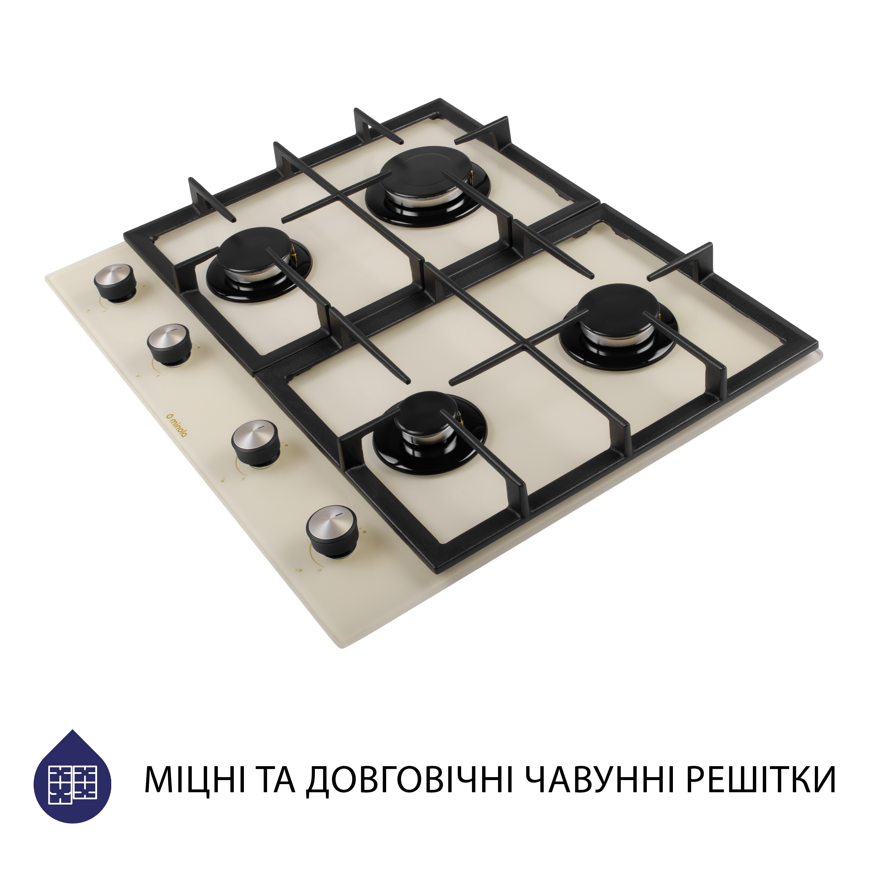 Поверхность газовая на стекле Minola MGG 614204 IV - зображення 4