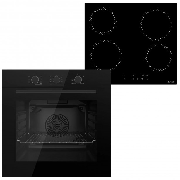 Комплект техники Minola: Духовка EO 675 BL+ Поверхность MVH 6030 KBL+ (Вытяжка в подарок) - зображення 1