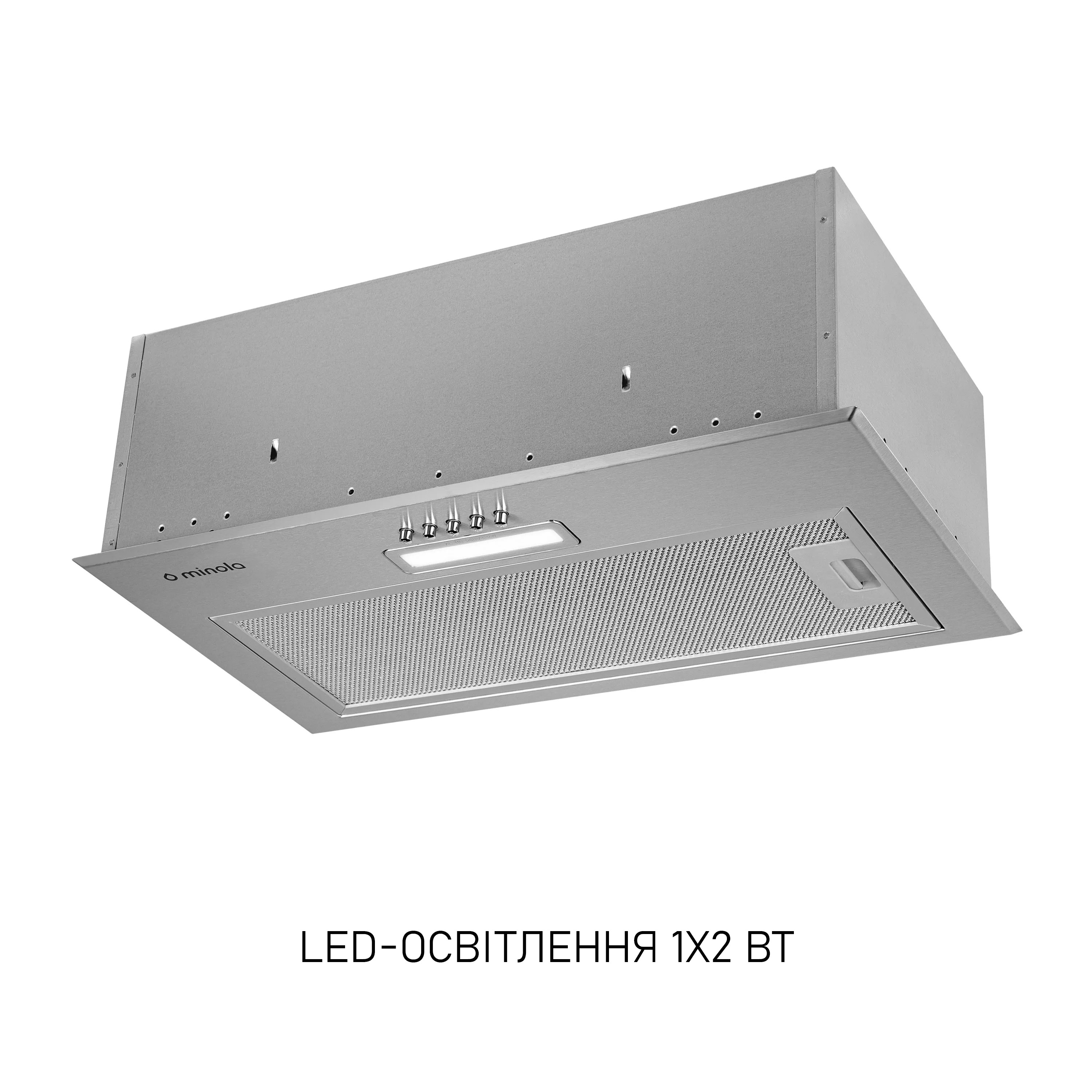 Minola 5902767909532 - зображення 3 Половстраиваемая вытяжка Minola HBI 5214 I 700 LED - зображення 3
