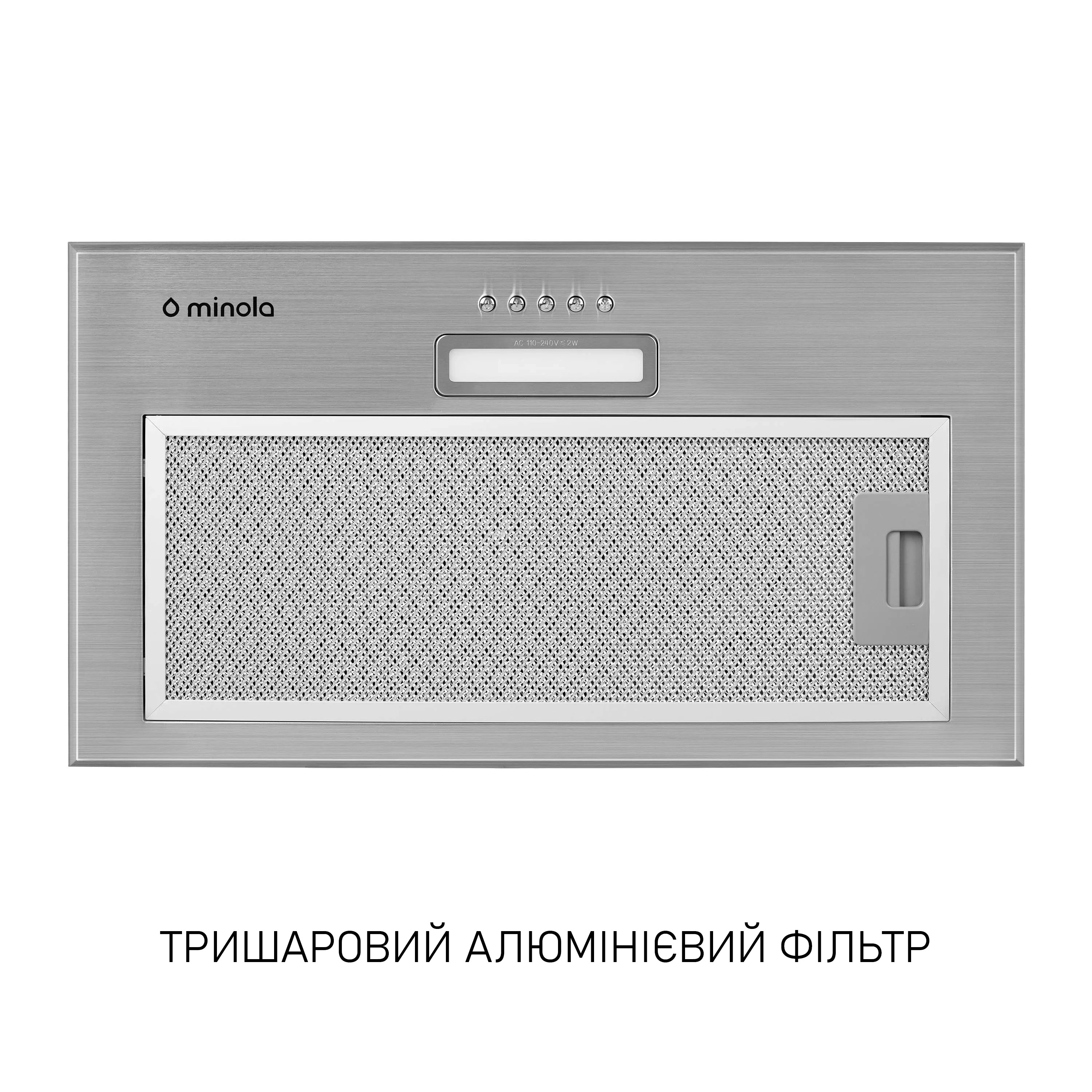Minola 5902767909532 - зображення 4 Половстраиваемая вытяжка Minola HBI 5214 I 700 LED - зображення 4