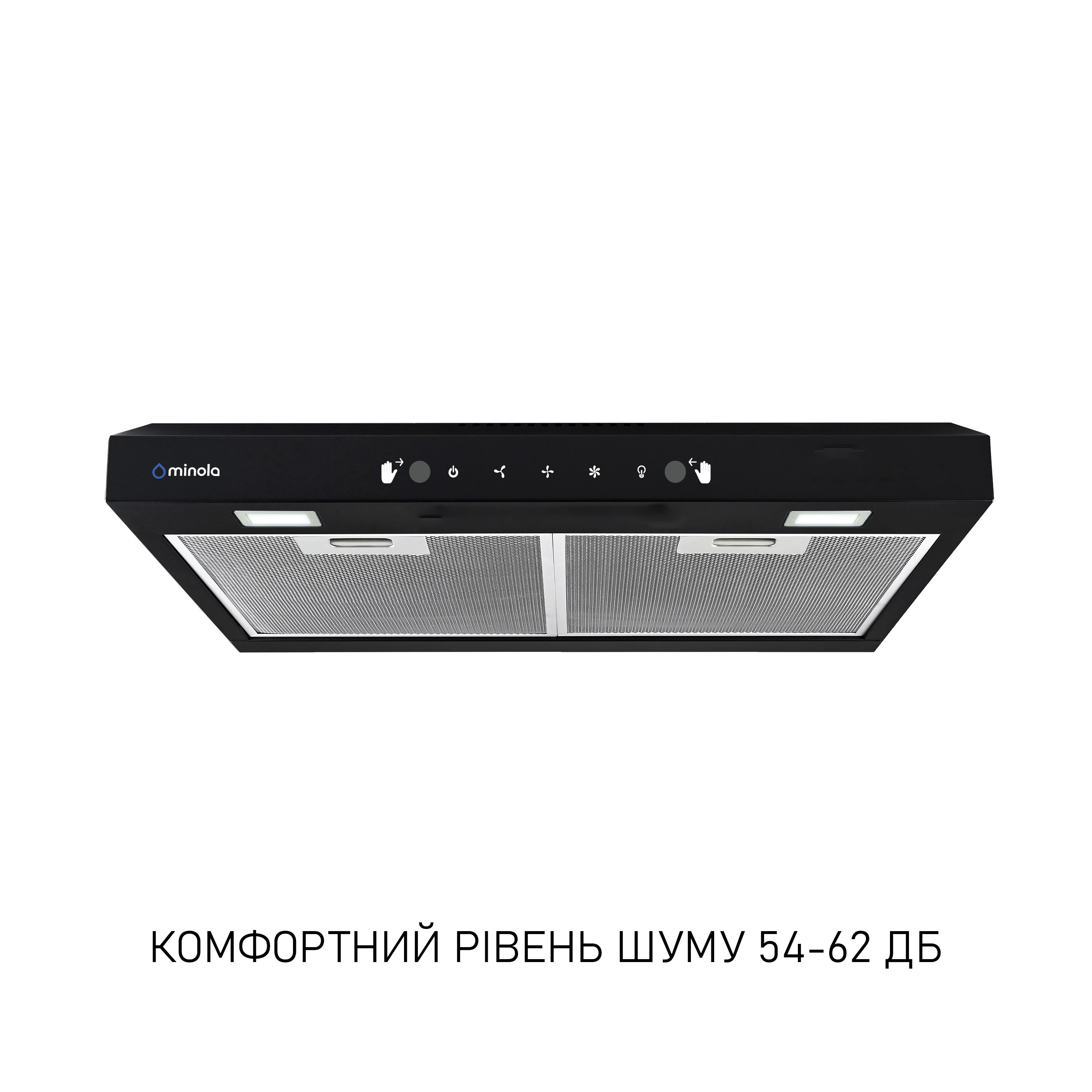 Minola 5905538403130 - зображення 2 Вытяжка плоская Minola HPLS 512 BL - зображення 2