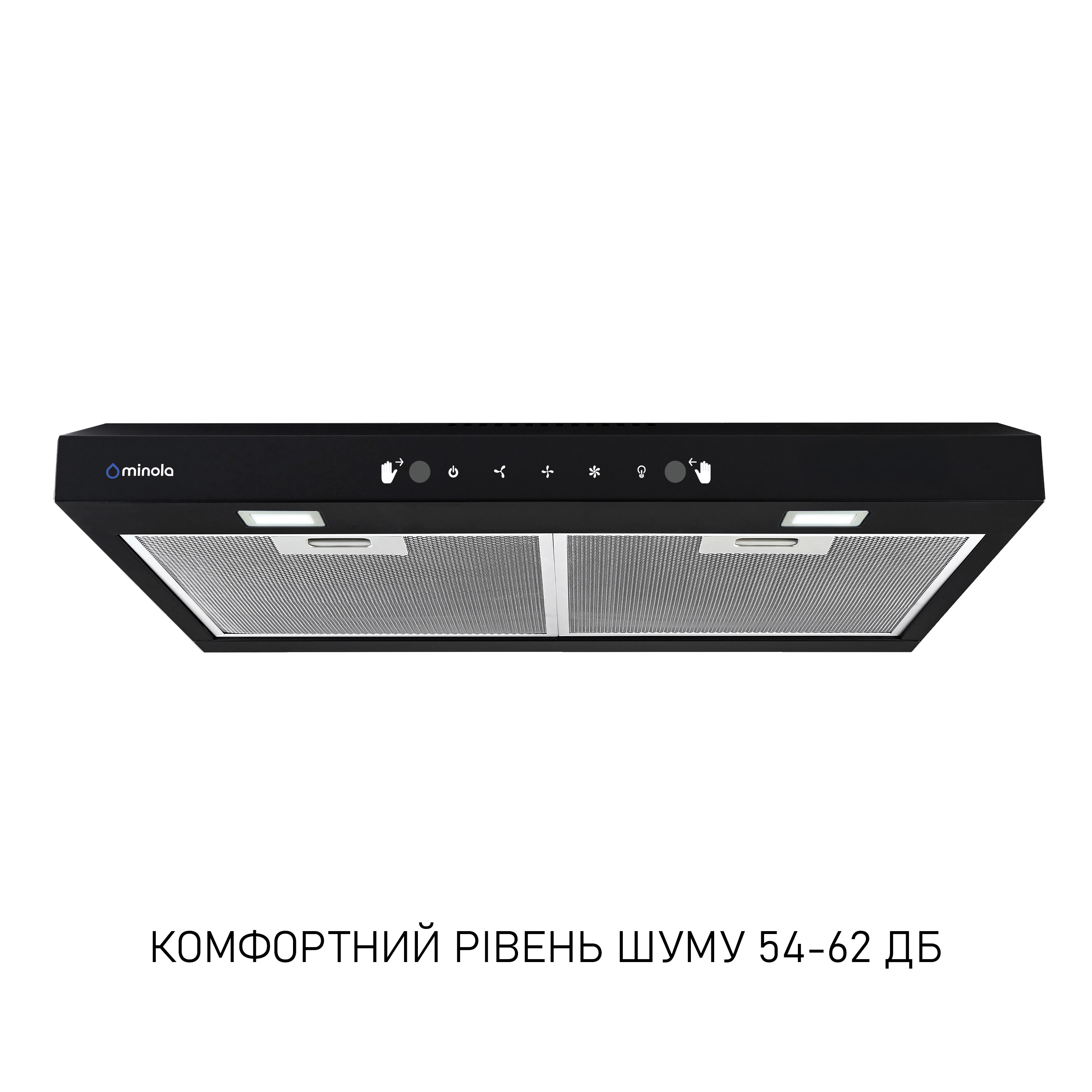 Minola 5905538403154 - зображення 2 Вытяжка плоская Minola HPLS 612 BL - зображення 2