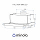 Витяжка телескопічна Minola HTLS 6634 BLF 1000 LED GLASS - зображення 4