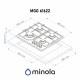 Газовая поверхность на стекле MINOLA MGG 61622 WH - зображення 3