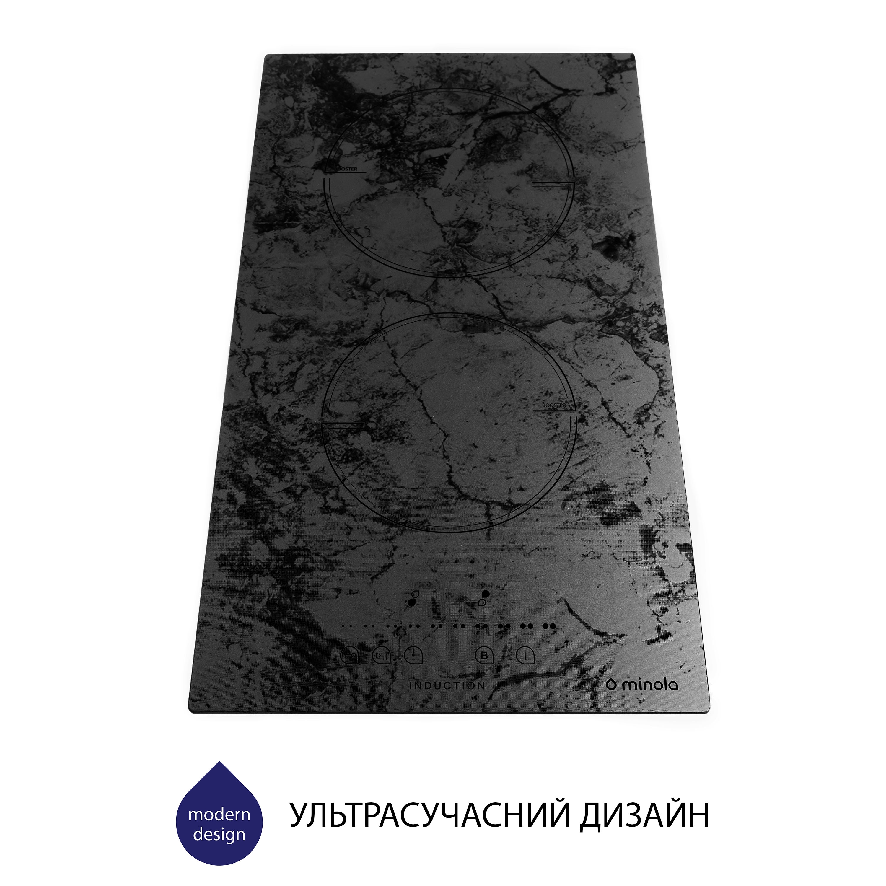 Minola 5902767907200 - зображення 3 Поверхня індукційна Domino Minola MIS 3077 KMR - зображення 3