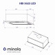Половстраиваемая вытяжка Minola HBI 5025 BL LED - зображення 10